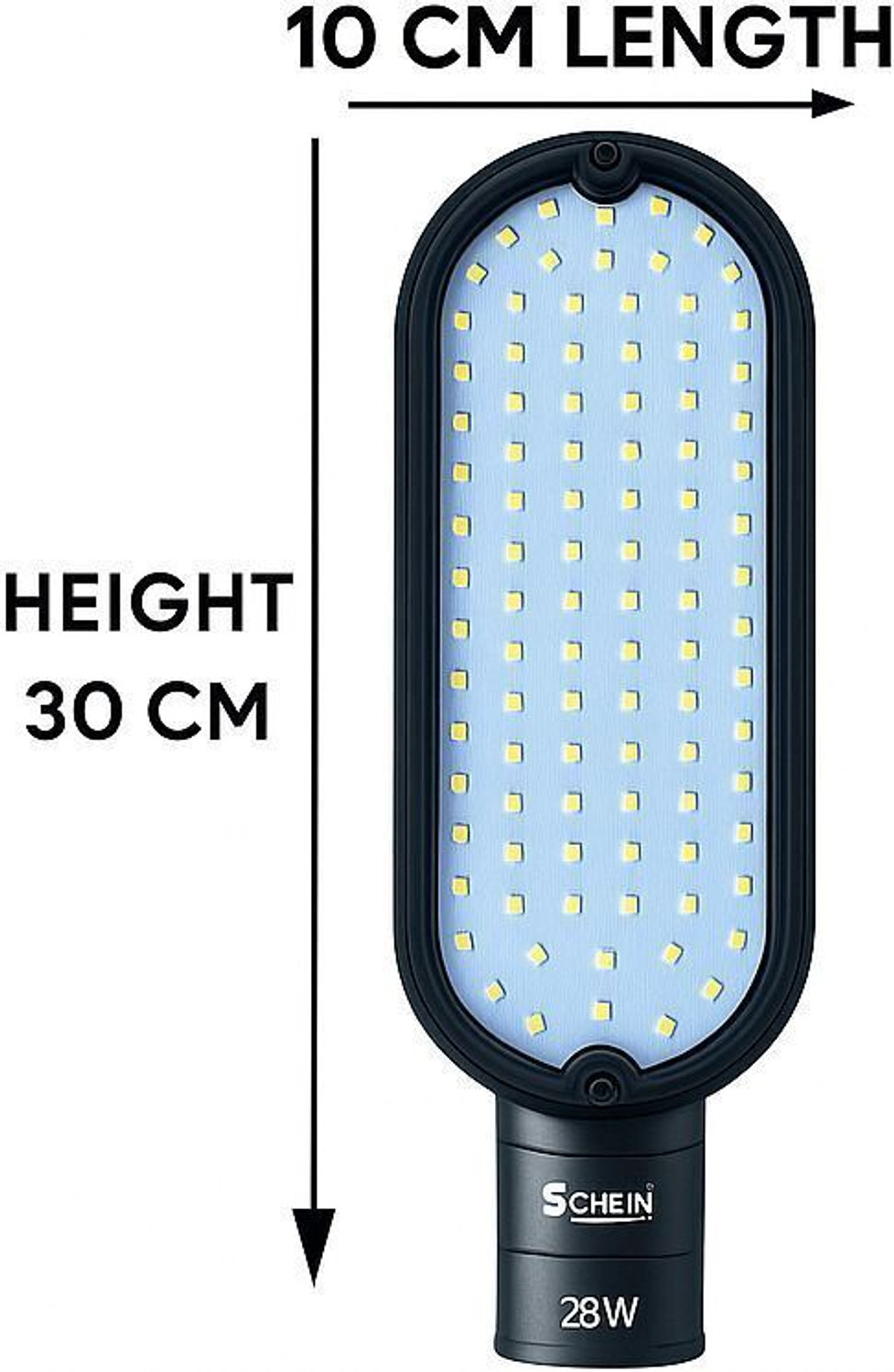 Image of SCHEIN 28W Outdoor LED Street Light - High-Lumen Cool White Beam, Heavy-Duty Plastic Body, Weatherproof & Dustproof Build, Low Maintenance, Suitable for Compounds, Shops & Roads | Pack of 1 Street Light Outdoor Lamp