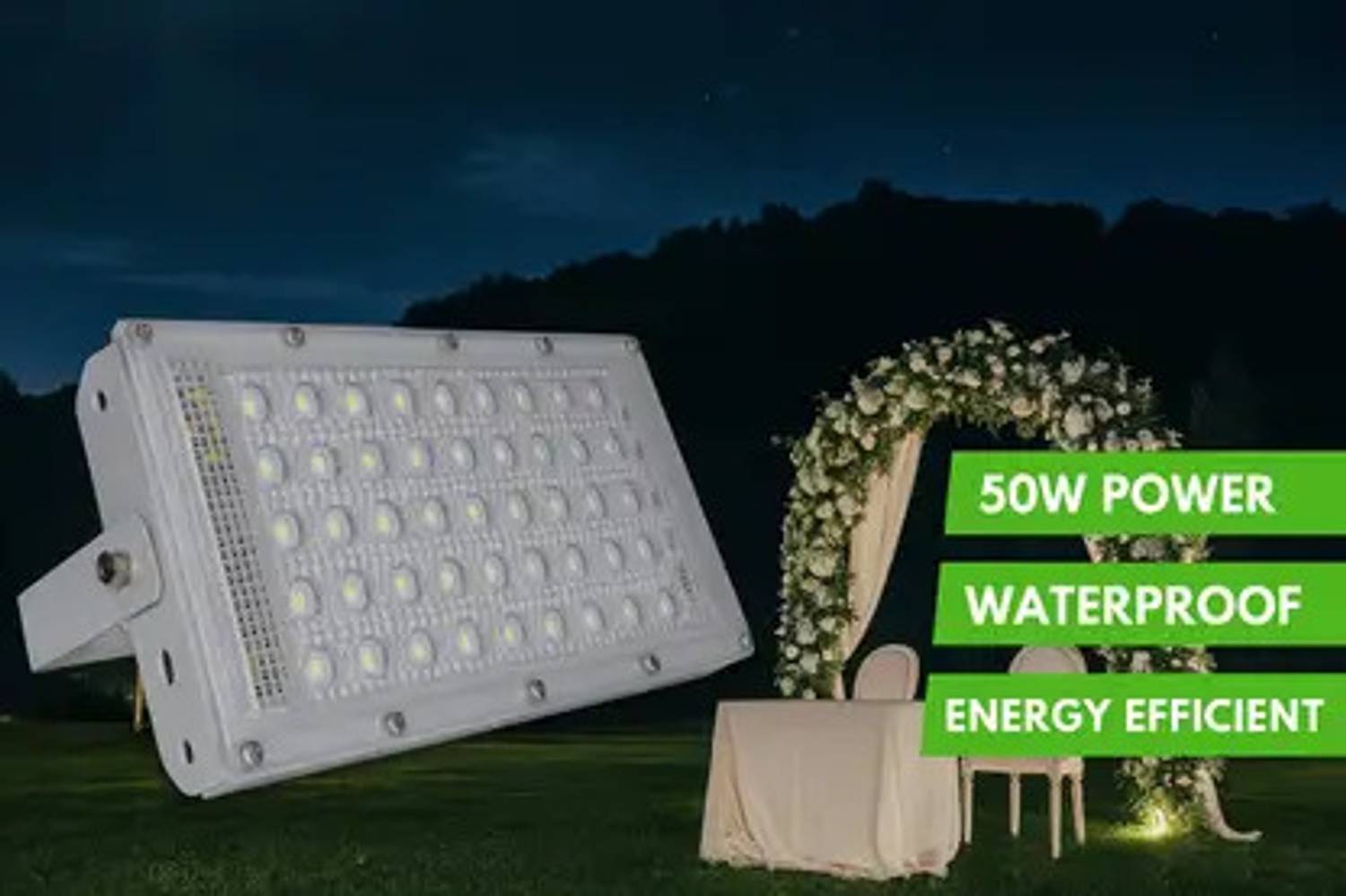 BLEXO Brick Series 50W LED Lens Flood Lights - White (Pack of 5) - Image 4