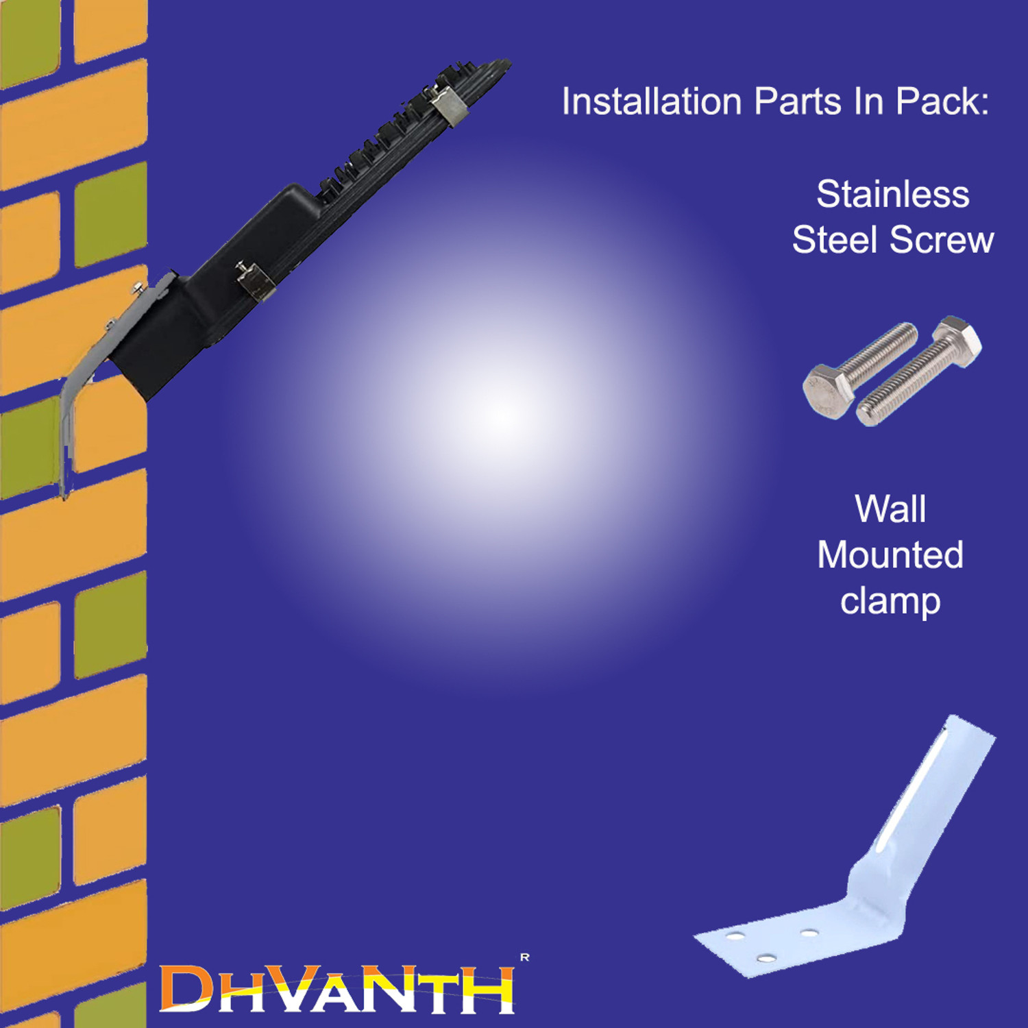 Image of DHVANTH 100w LED Street with High Lumen chip and waterproof body IP-65 PACK-2 Flood Light Outdoor Lamp