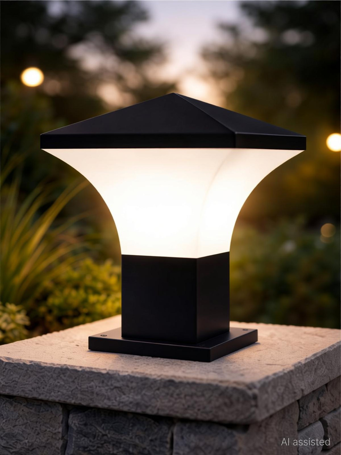 Image of THE UJALAVISTA PHANTOM Gate Lamp Gate Light Outdoor Lamp (Black)