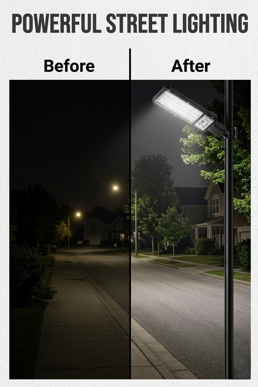 Image of SCHEIN Street Light LED 72W White (Non-Solar, Without Sensor) | Pack of 1 | Bright White High Output | IP65 Waterproof & Durable | Energy Efficient Long Lifespan | Outdoor Lighting Lamp Street Light Outdoor Lamp