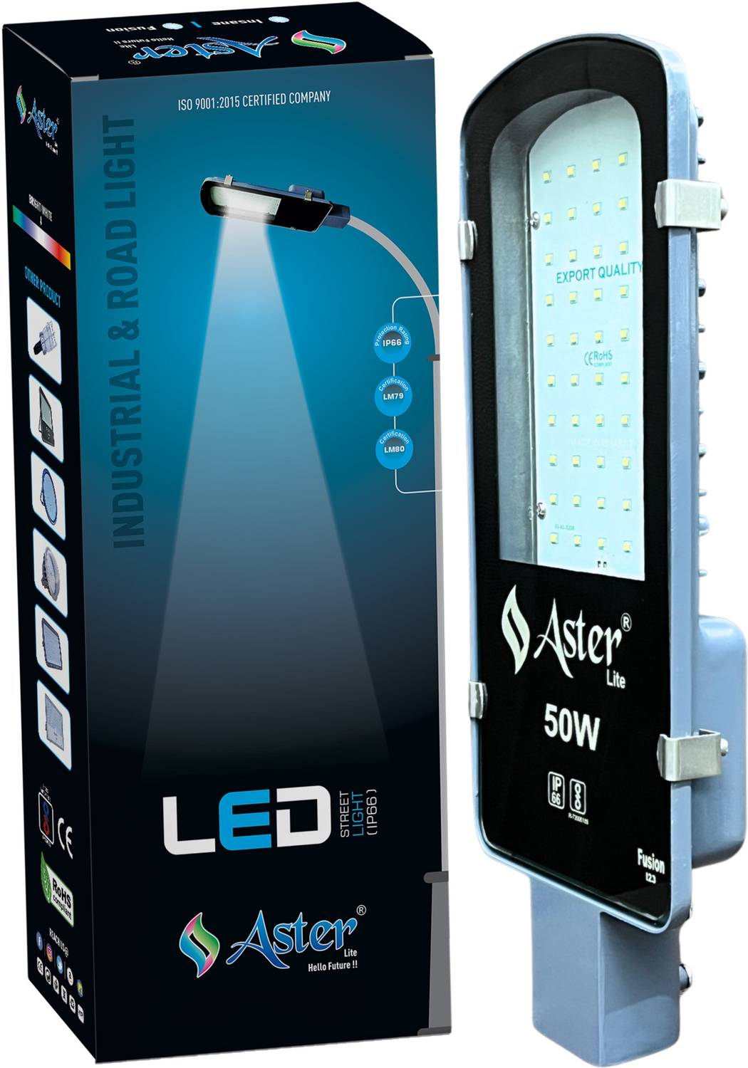 ASTER LITE Fusion 50W LED Street Light IP66 Waterproof (Pack of 1) Flood Light Outdoor Lamp