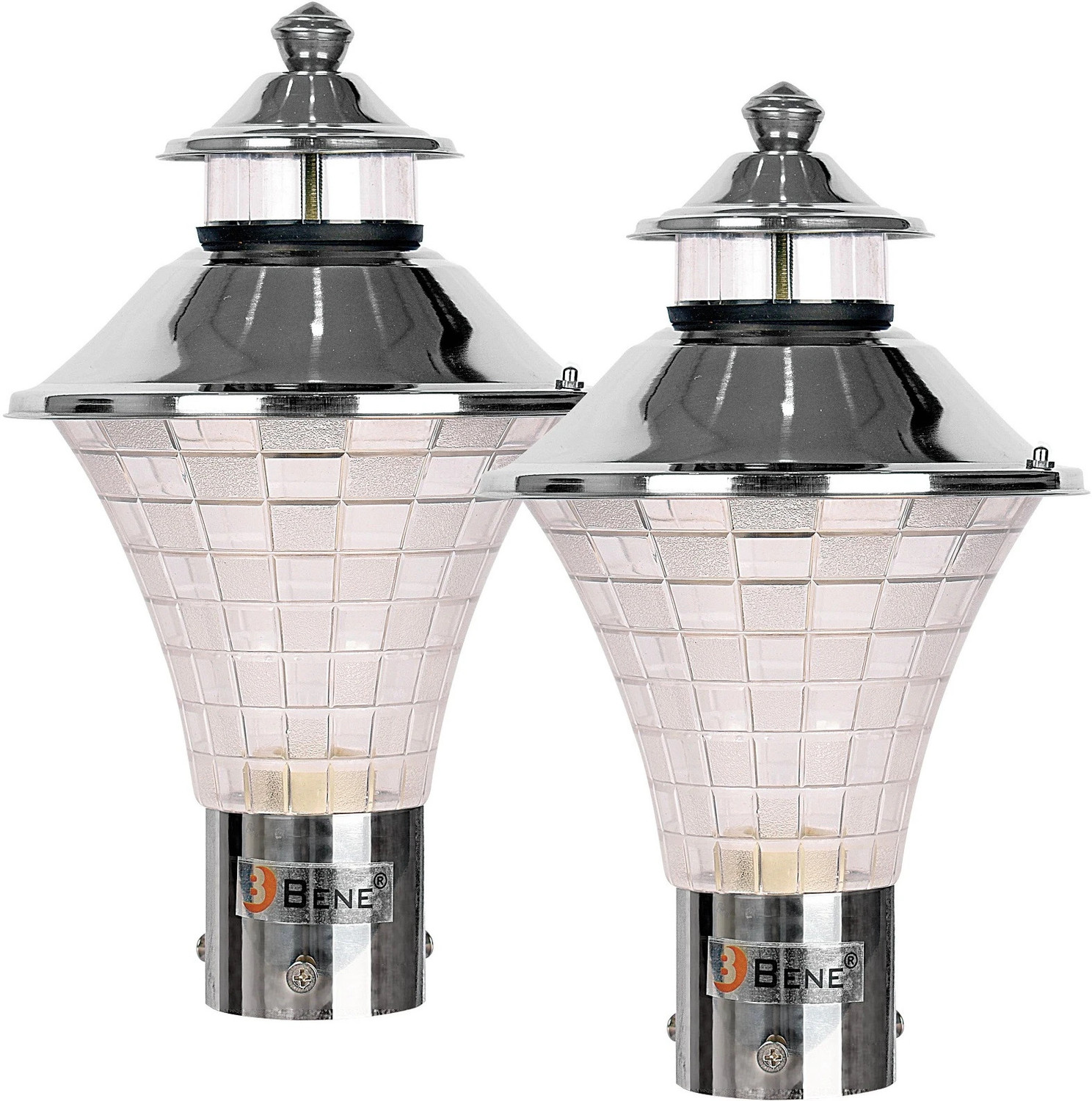 Image of BENE Outdoor Lamp Geruit (Steel, 18 Cms, Pack of 2 Pcs) Gate Light Outdoor Lamp