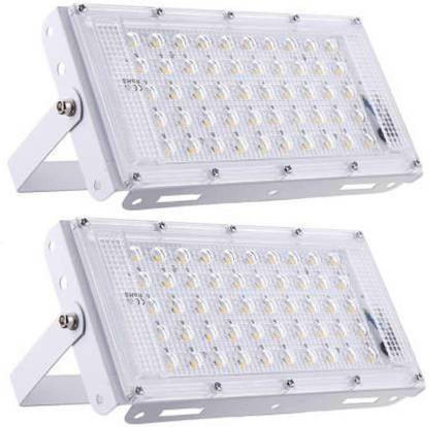 YogpriDeal 2-Pack White Outdoor Flood Lamp