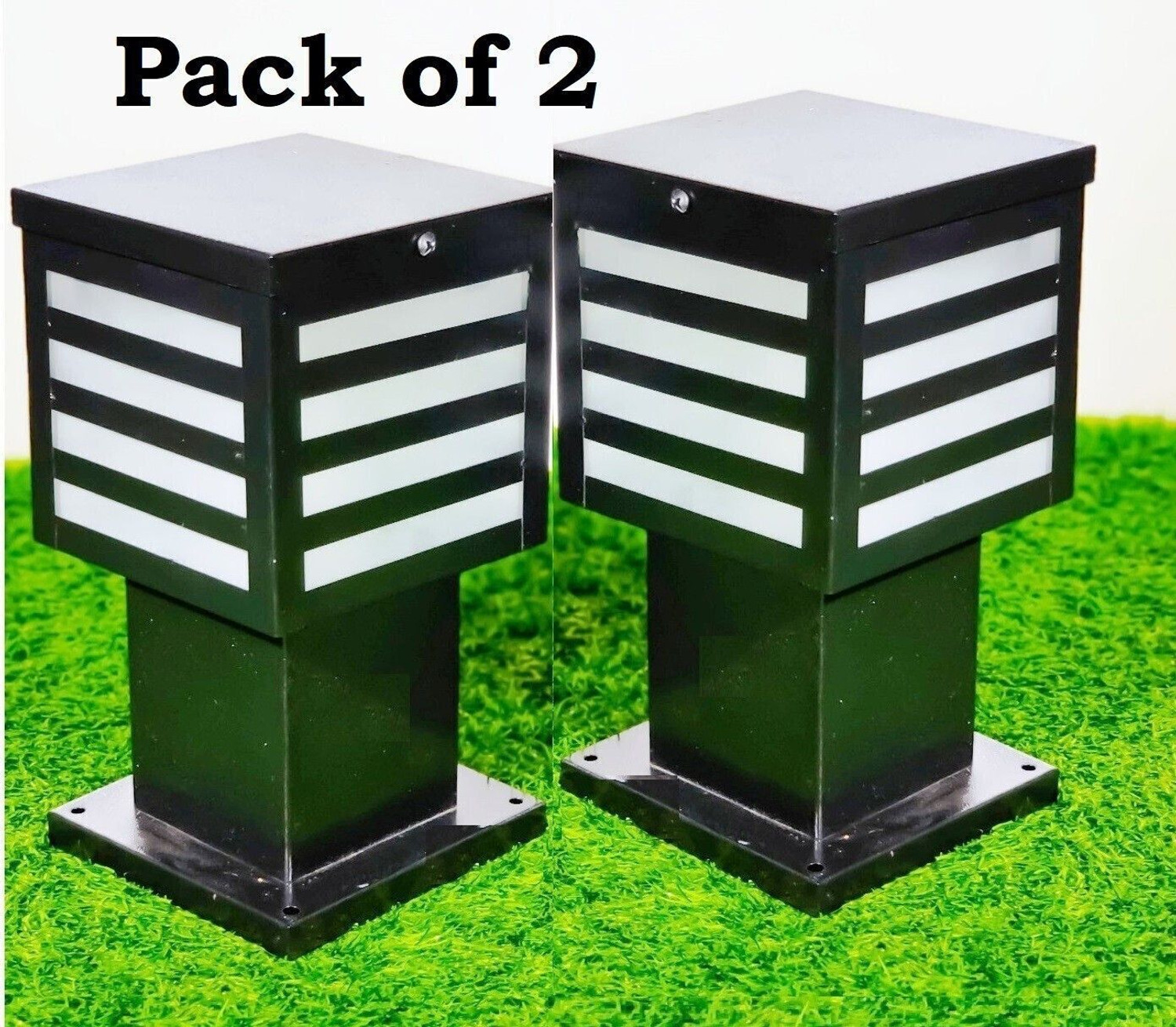 Image of Brightlyt GL18 2PC Gate Light Outdoor Lamp (Black)