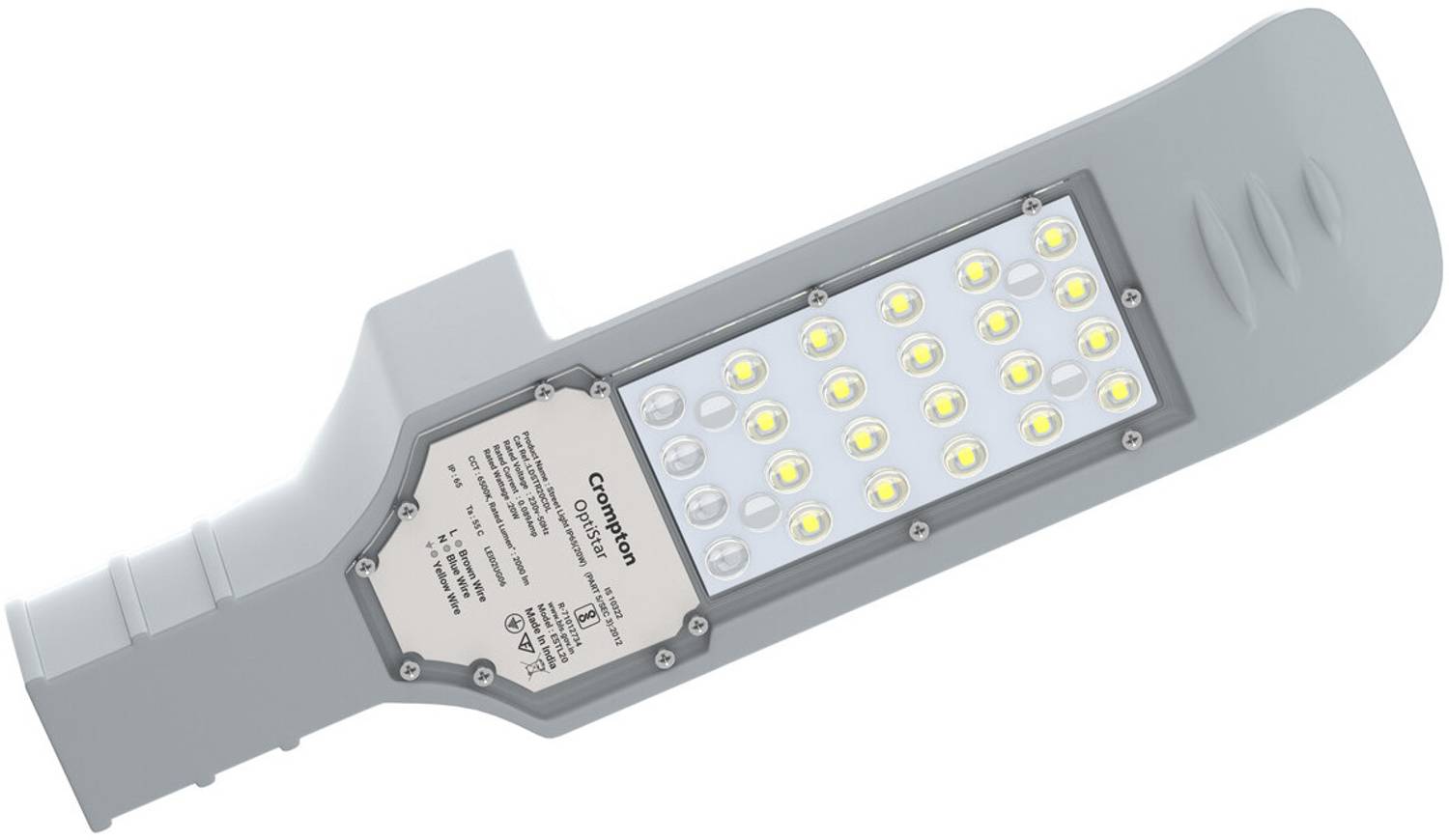 Crompton LED Street Light Optistar Flood Light Outdoor Lamp (Whit