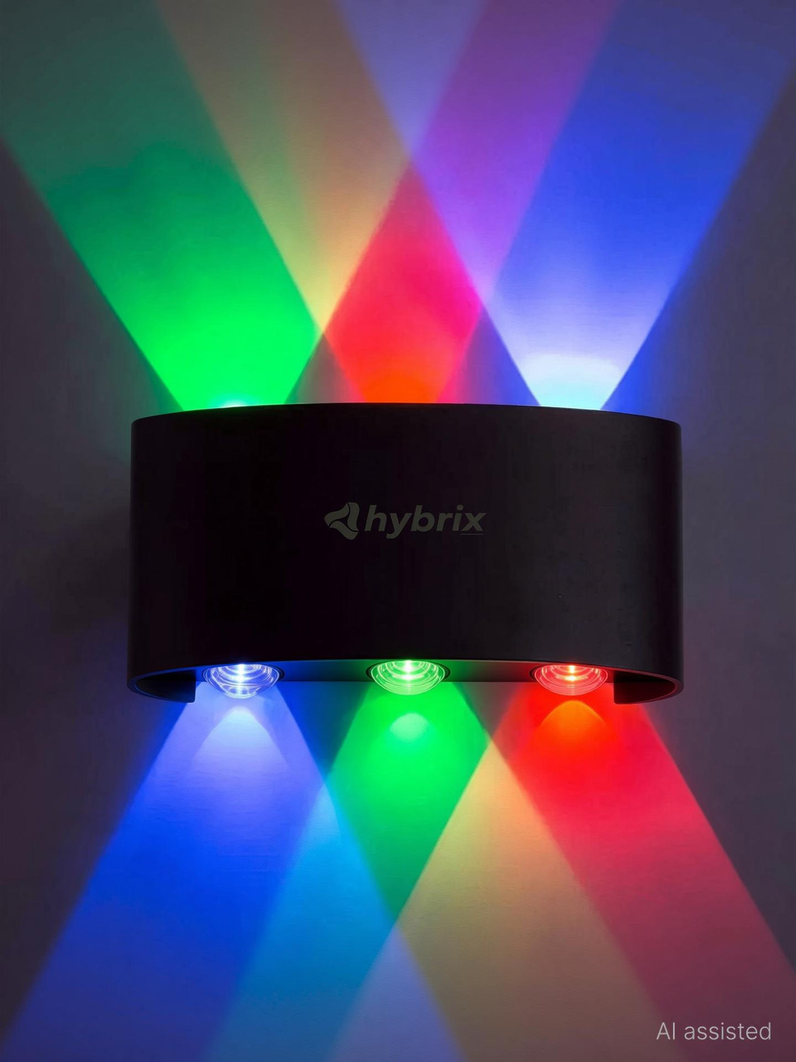 Image of Hybrix LED UP /Down 3+3 Dual Head Wall Light (6 Watt) Optical COB LED, Shock Proof Premium Look, MultiColor Light, IP67 Waterproof for Indoor /Outdoor Use (PACK OF 1) Post Light Outdoor Lamp
