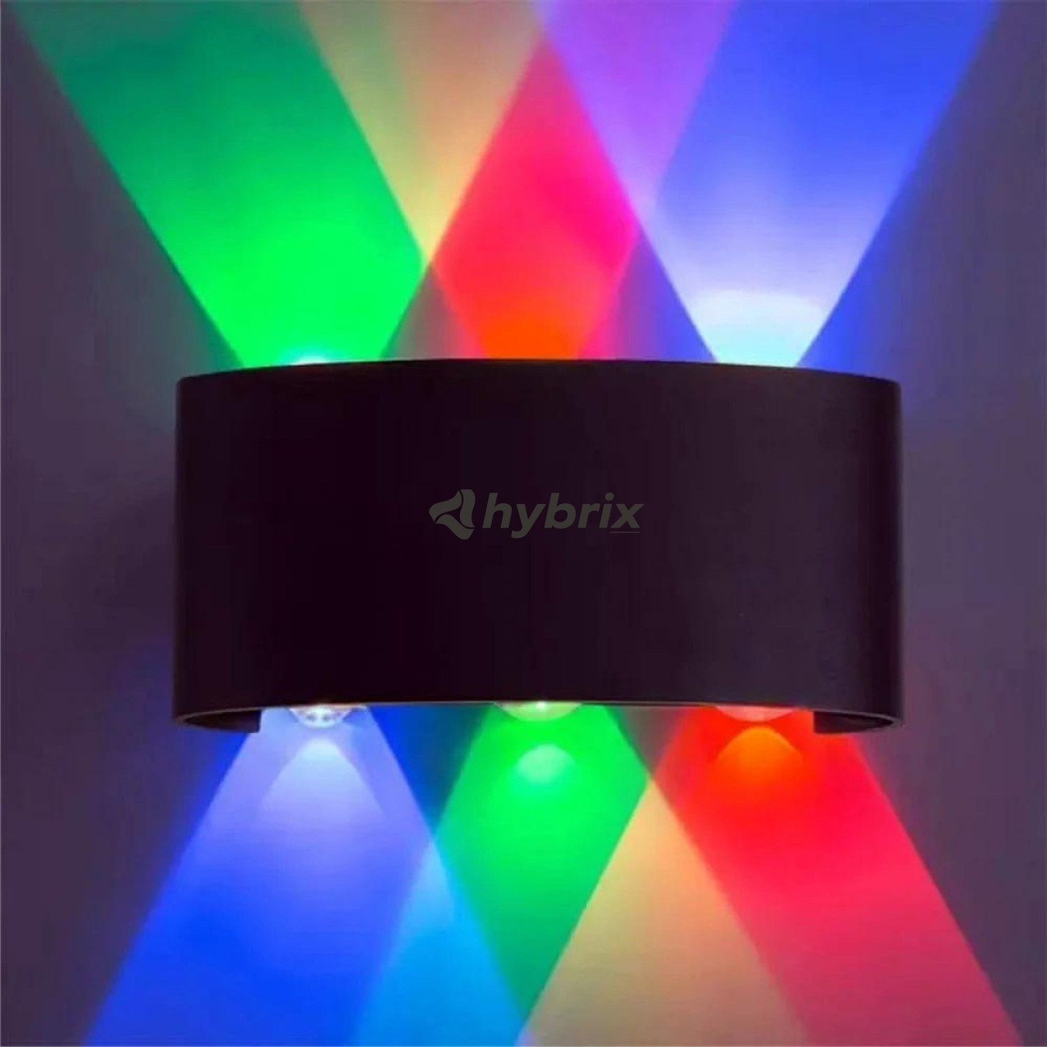 Image of Hybrix LED UP /Down 3+3 Dual Head Wall Light (6 Watt) Optical COB LED, Shock Proof Premium Look, MultiColor Light, IP67 Waterproof for Indoor /Outdoor Use (PACK OF 1) Post Light Outdoor Lamp