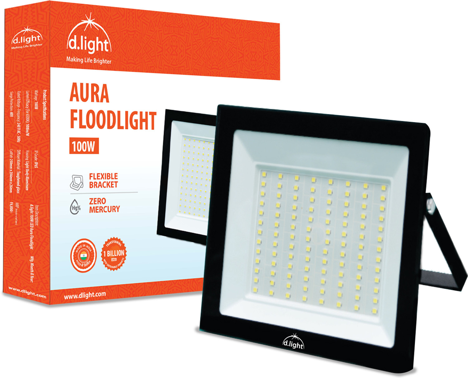 Image of d.light 100W Aura Flood Light Outdoor Lamp