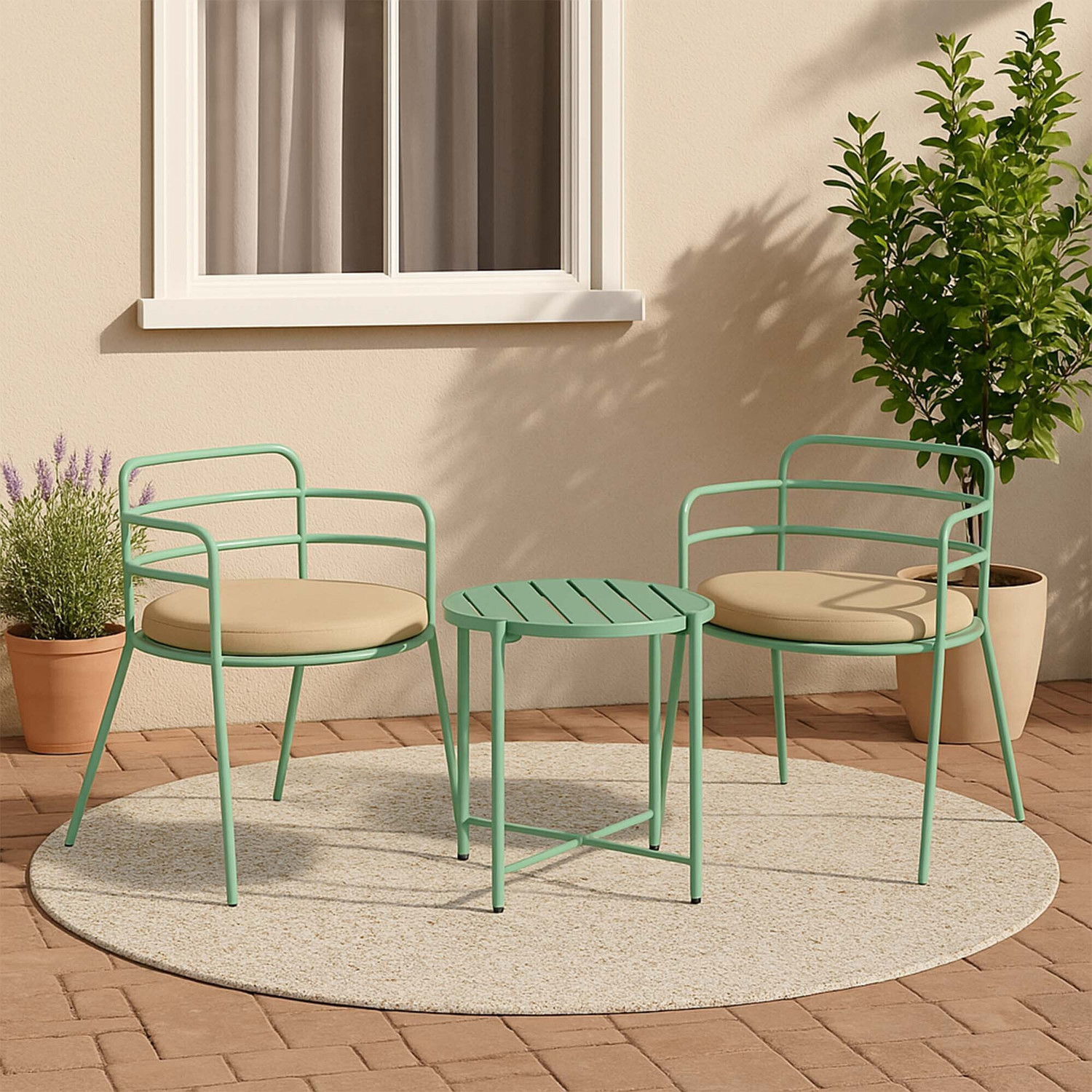 Image of Flipkart Perfect Homes Metal Table & Chair Set