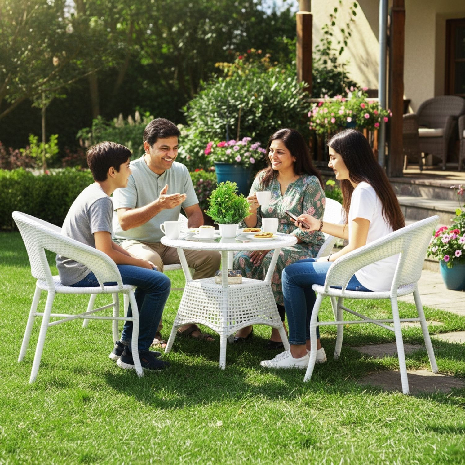 Image of DEVOKO Metal Table & Chair Set