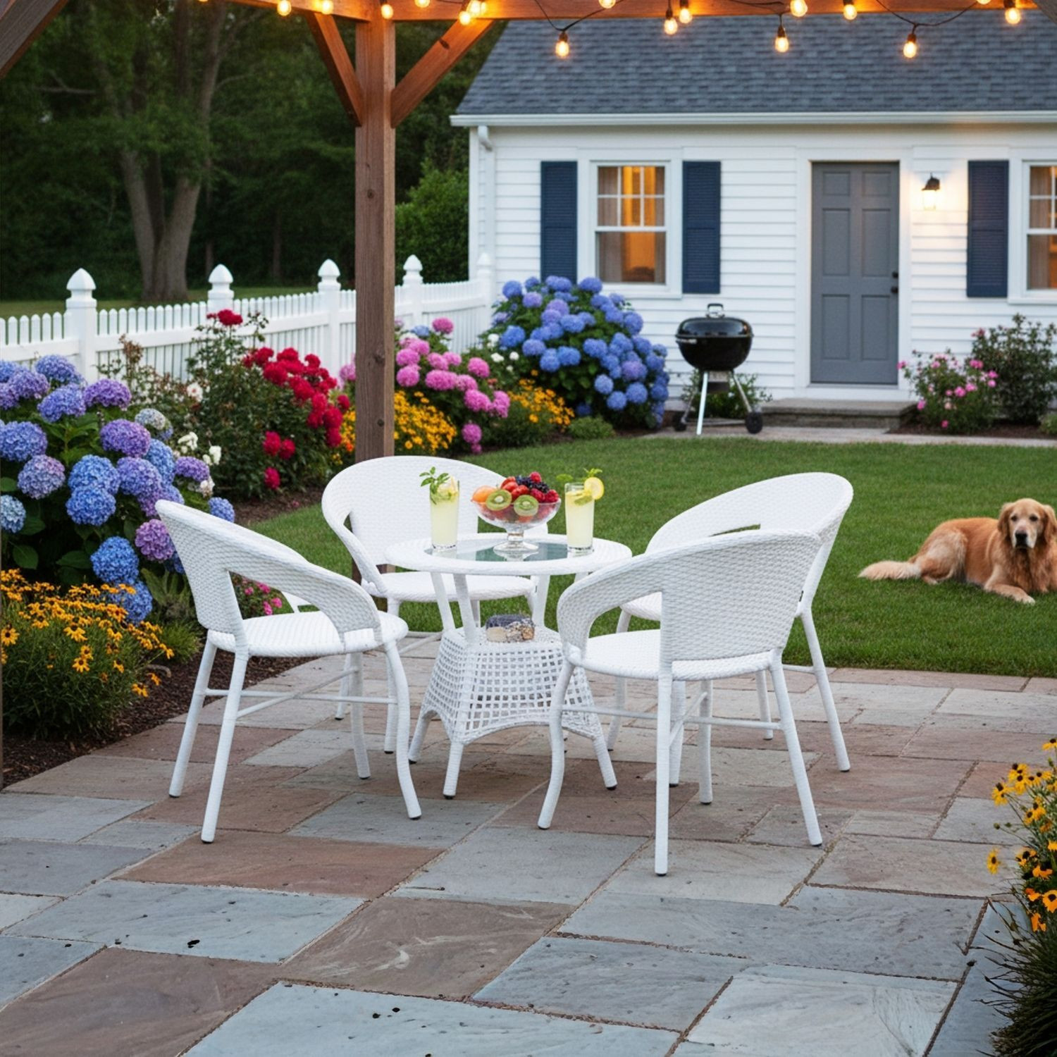 Image of DEVOKO Metal Table & Chair Set