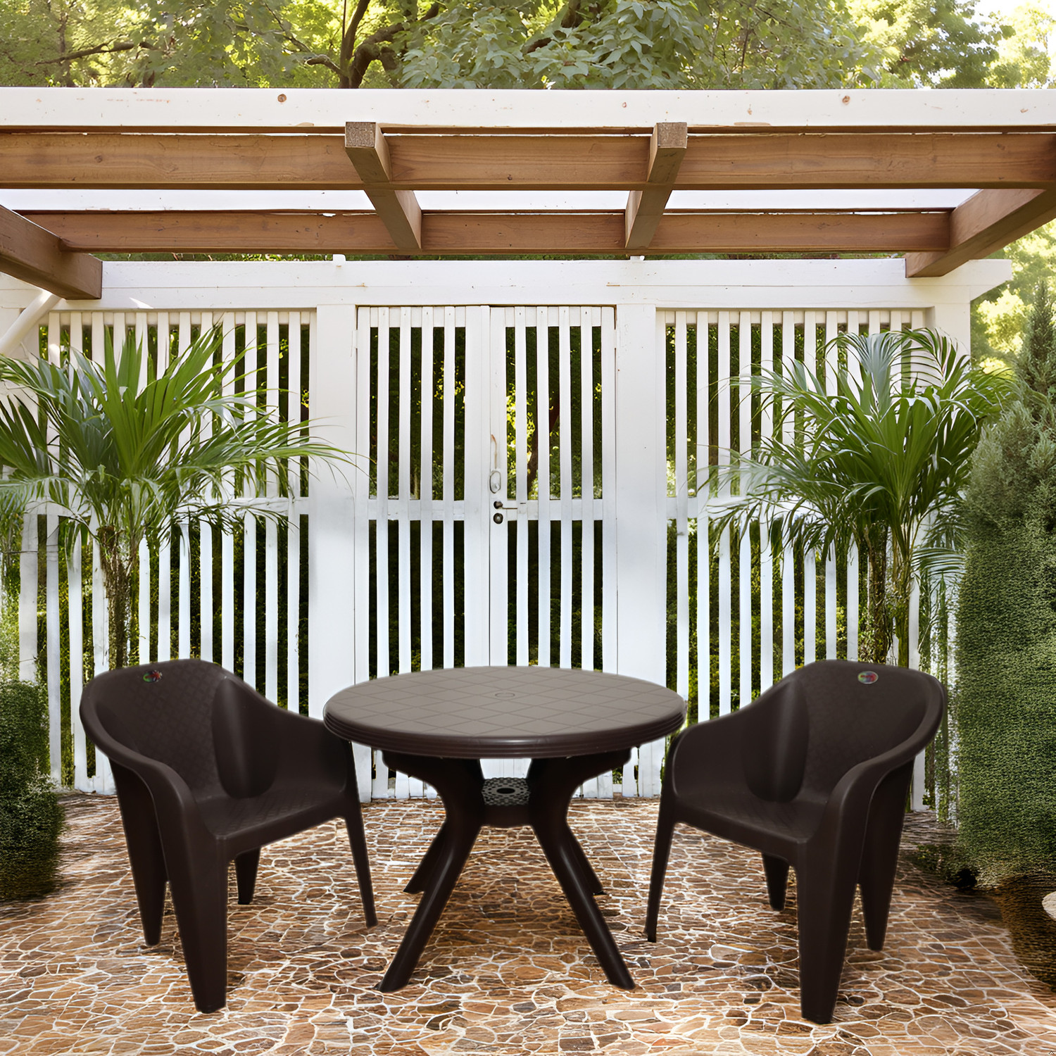 Image of HOMIBOSS Plastic Table & Chair Set