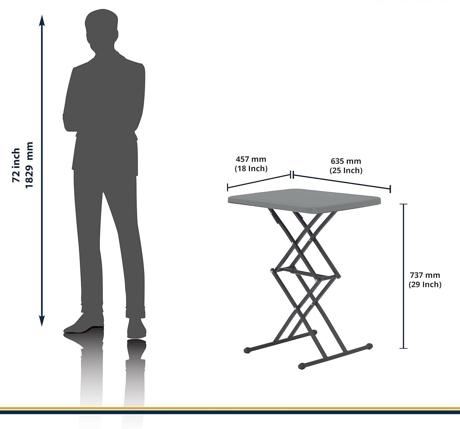 Image of Supreme Scissor Table Plastic Cafeteria Table