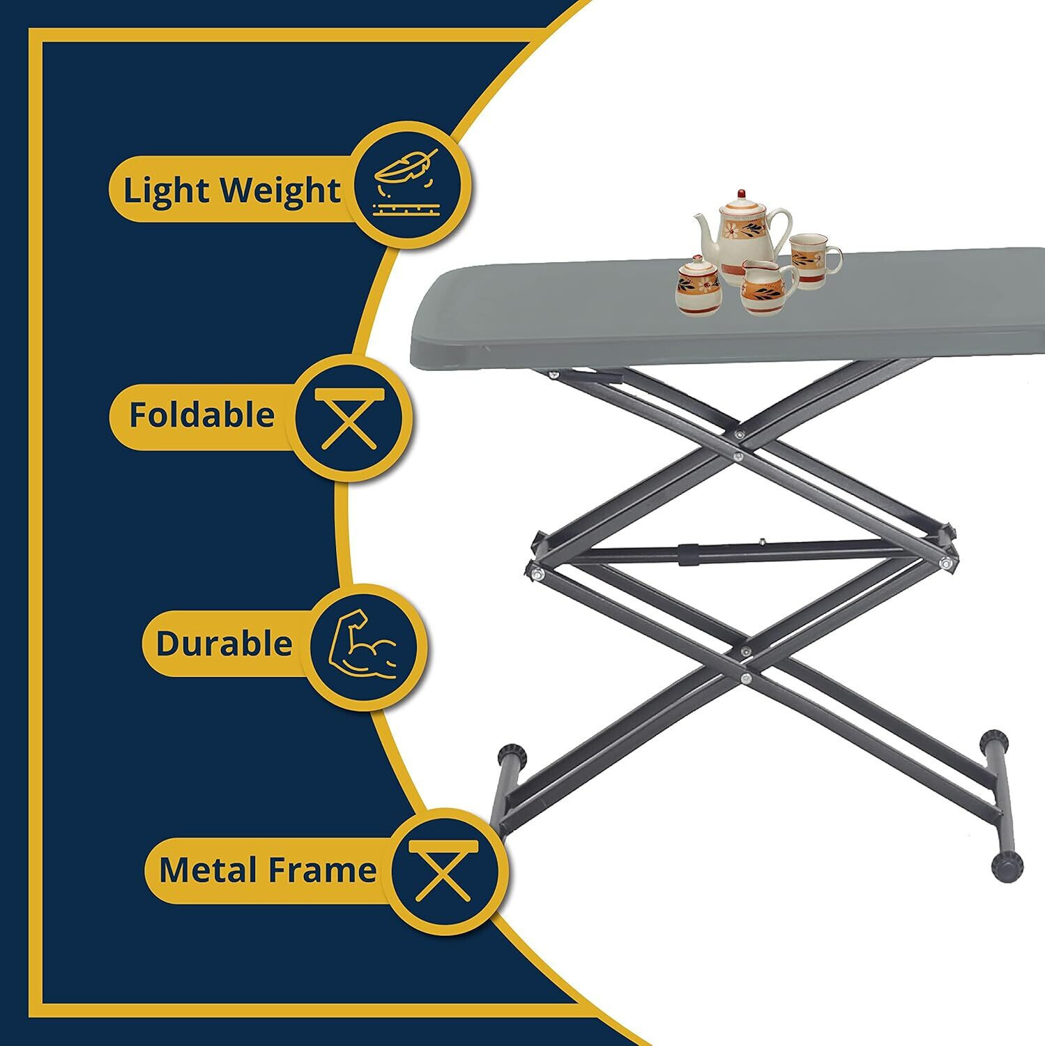 Image of Supreme Scissor Table Plastic Cafeteria Table