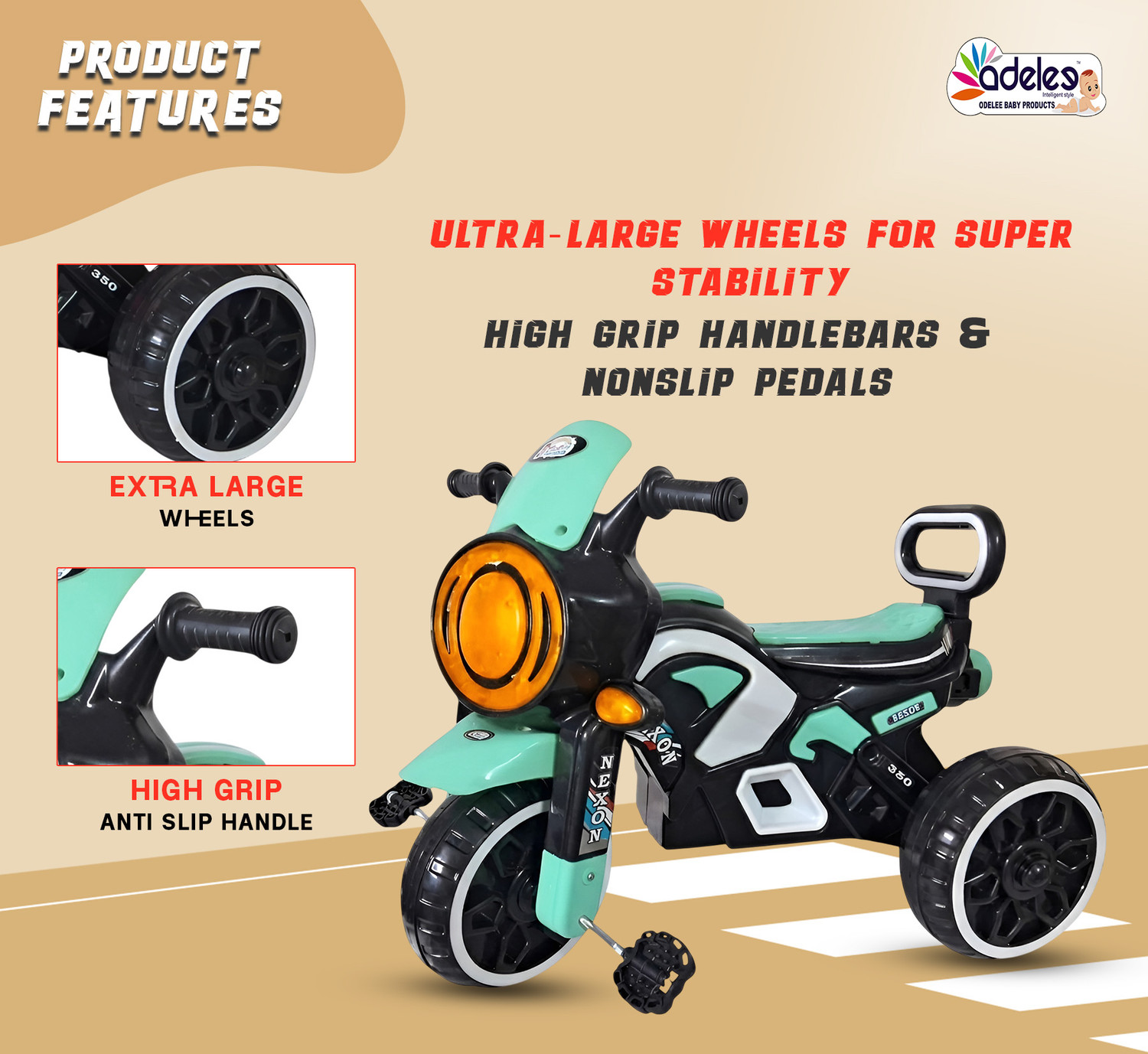 Image of ODELEE Stylish Java Bike Pedal Tricycle for Kids (3-5 years) Java Tricycle Tricycle