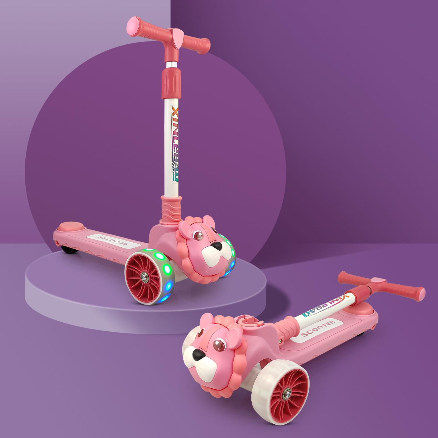 Image of Xaipro Premium Foldable Scooter With Led Light Heavy wheel 12 T (inch) Balance Bike