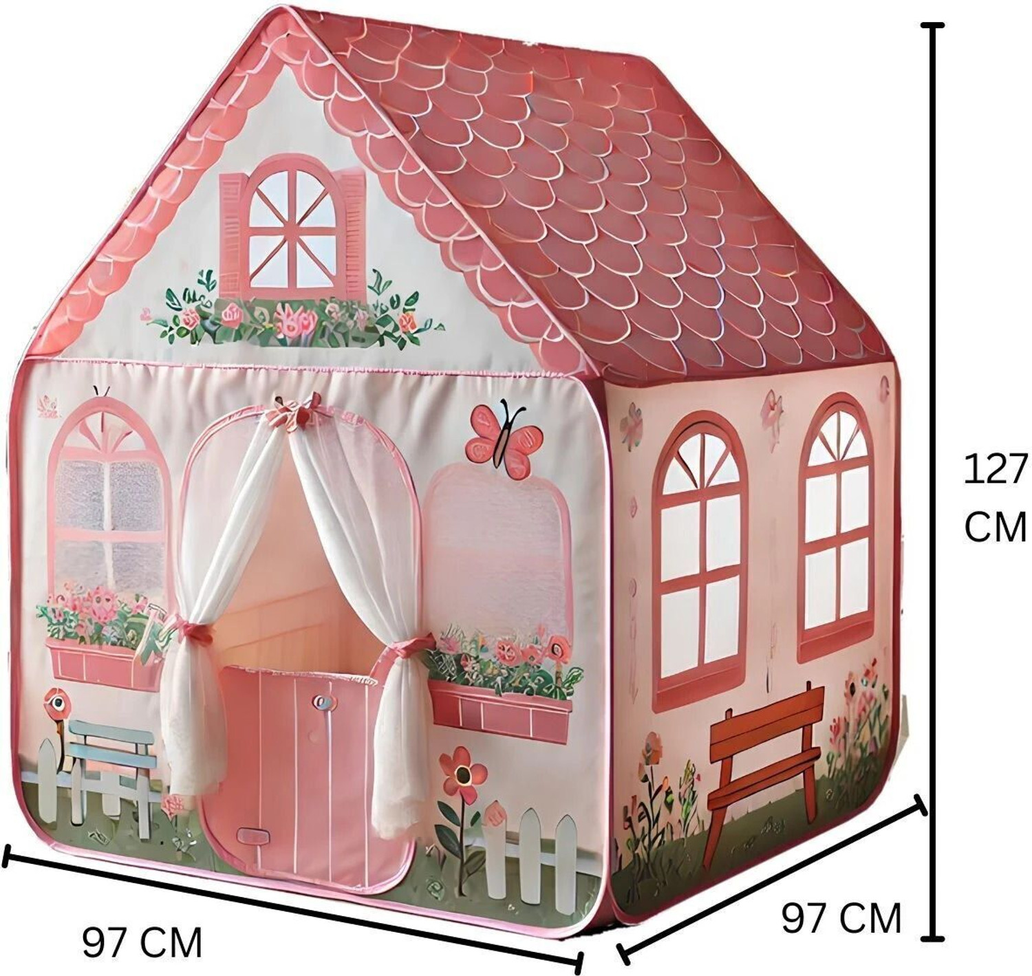 Image of KENIX New outdoor 105-BIG JUMBO SIZE KIDS PLAY TENT HOUSE FOR Kids ( PINK CITY) OT10