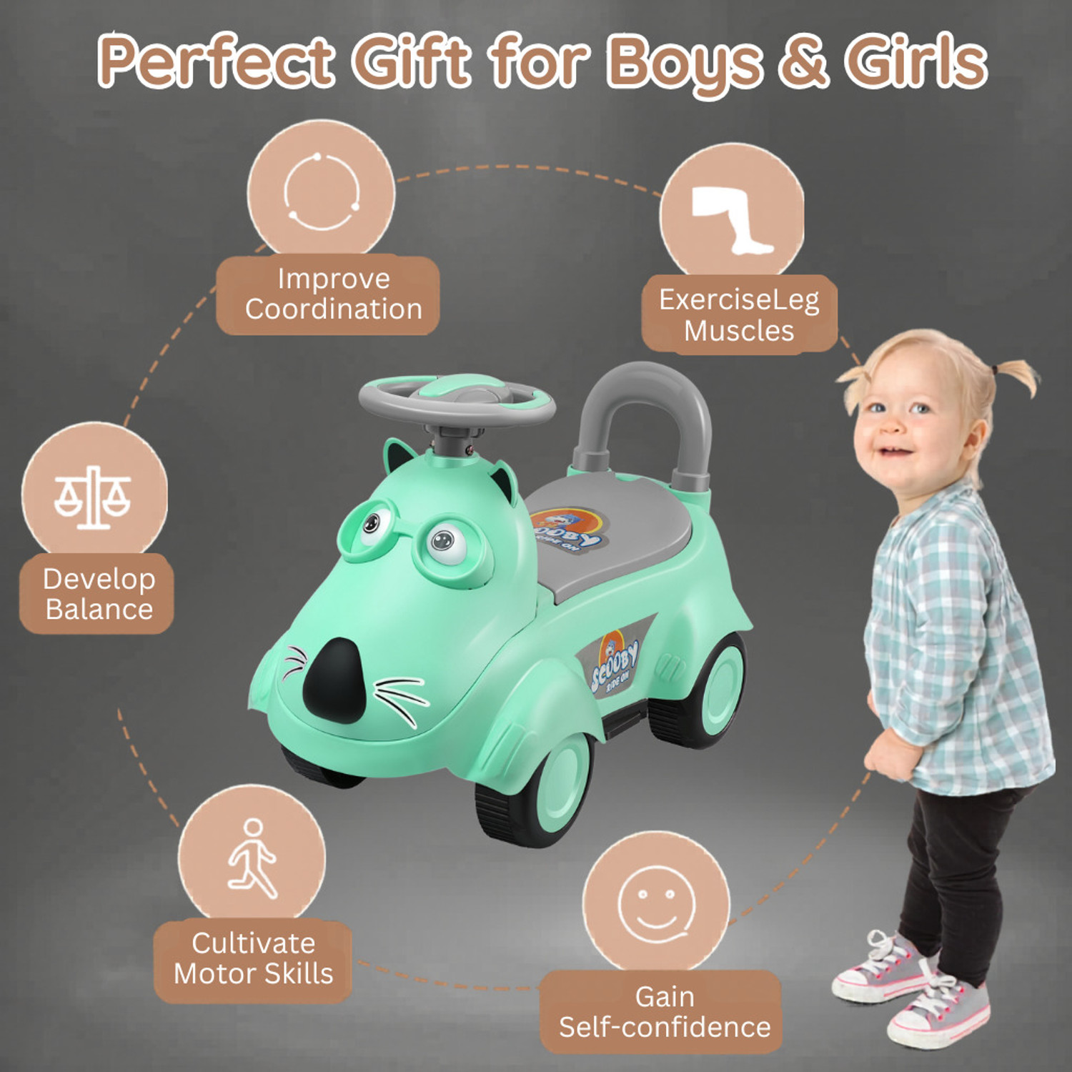 Image of SPEEDFOX kids ride on car for kids for 2-6 years Kids Ride On Push Car | Steering Toy Car for Toddlers 1-3 Years | kids rider Tricycle