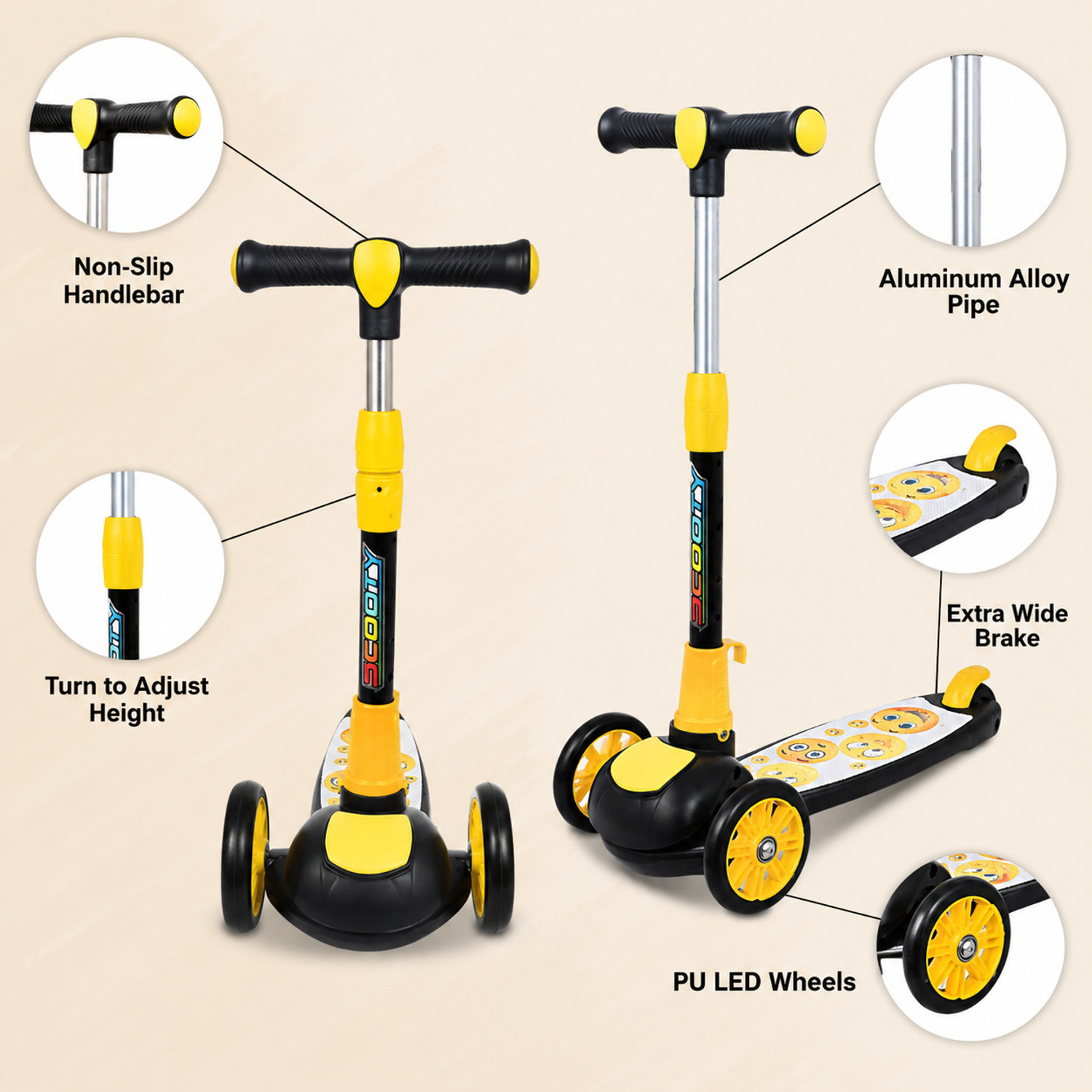 Image of SPEEDFOX kids Scooter | Foldable Kick Skating Cycle| Skate Scooter 50Kg Capacity ride on