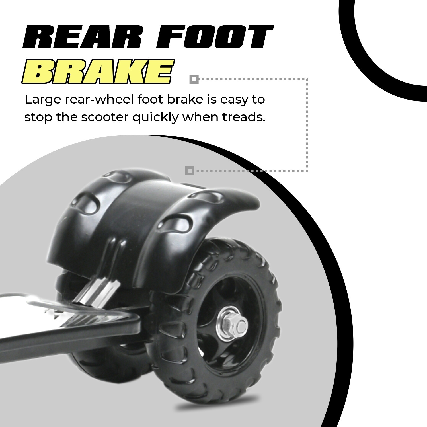 Image of KIDBITKART Tractor Wheels Steel Frame Foldable & Height Adjustable Handle Scooter