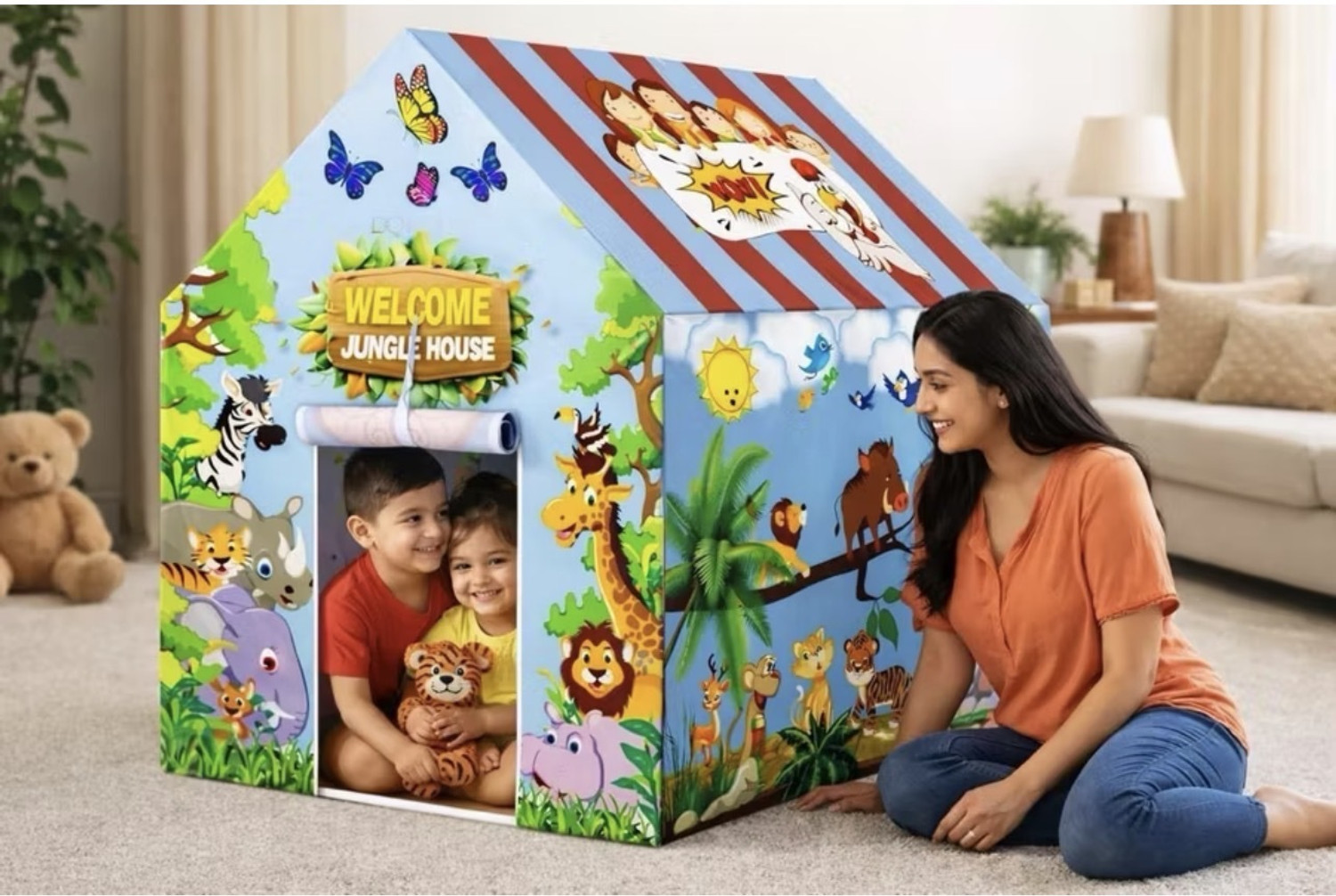 Image of PRAYOMA New big Size Jungle Tent For Boys & Girls