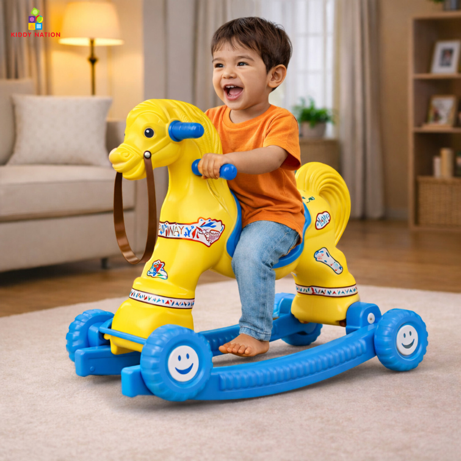 Image of Fuddu Baby Horse Rider for Kids 1-4 Years Birthday Horse Rider Toys