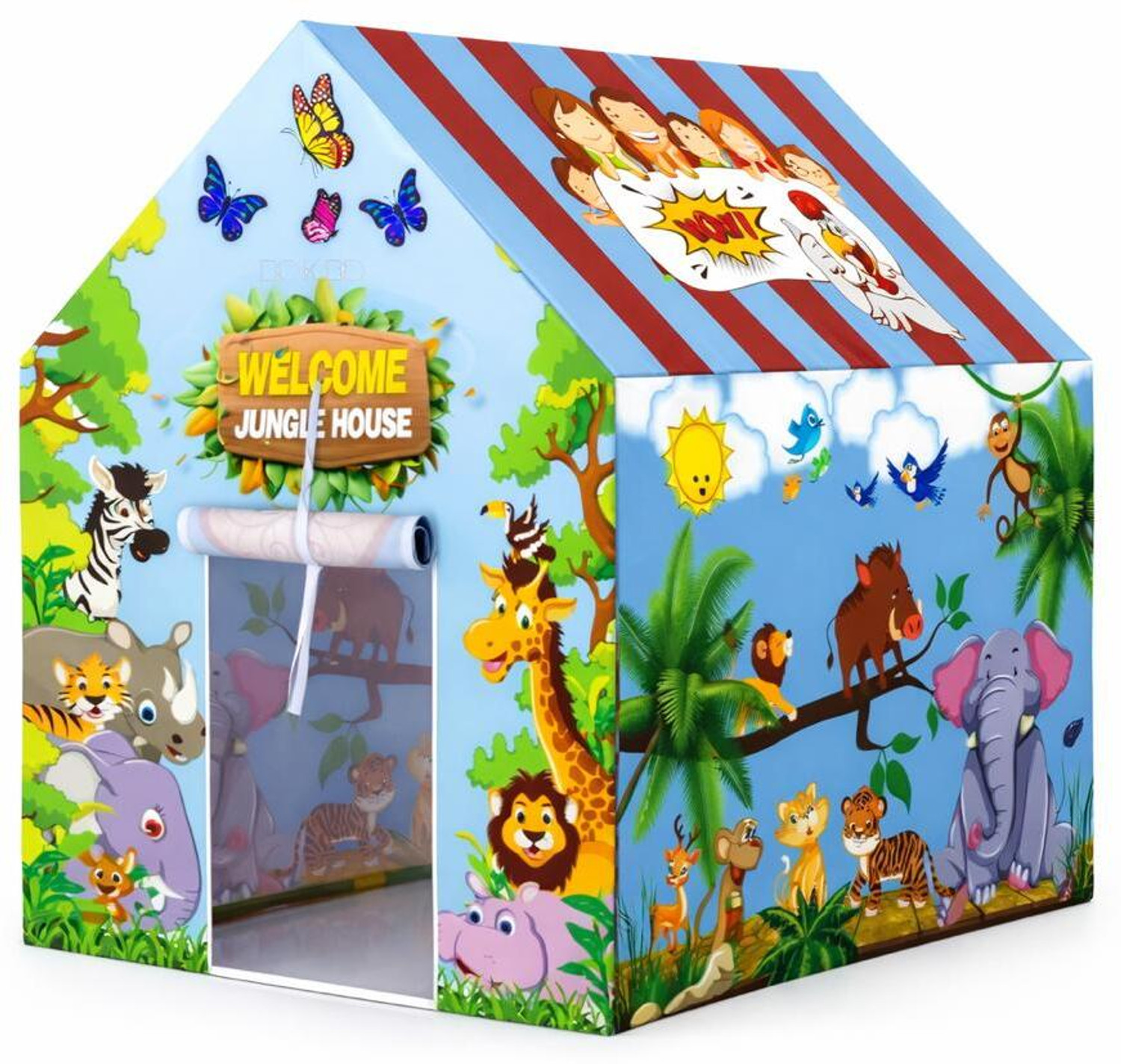 Image of Eligent Enterprise Premium Kids Play Tent House | Jungle Theme | Thick Fabric | Easy Foldable