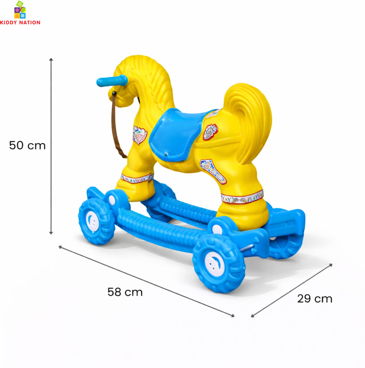 Image of Fuddu Baby Horse Rider for Kids 1-4 Years Birthday Horse Rider Toys