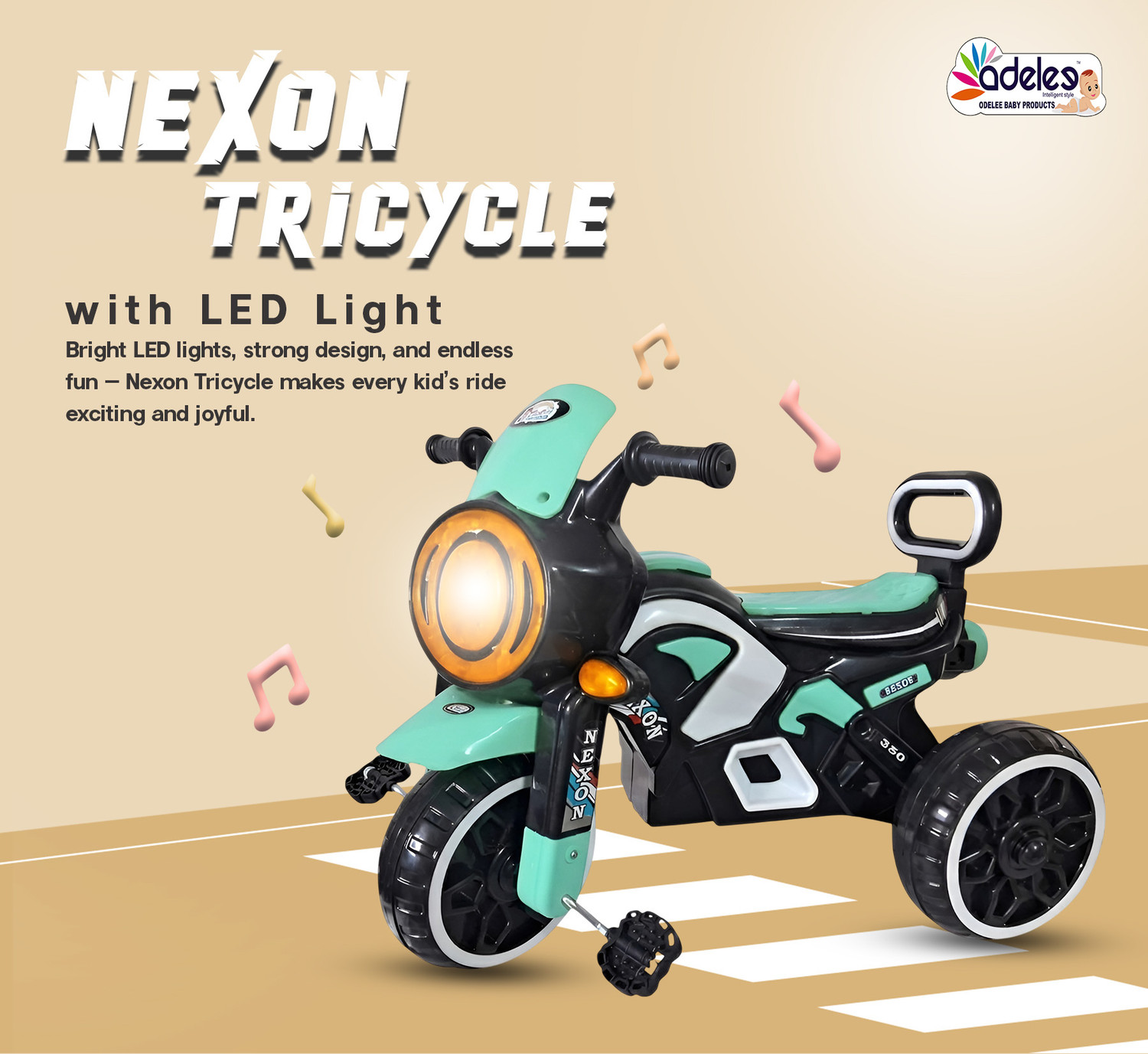 Image of ODELEE Stylish Java Bike Pedal Tricycle for Kids (3-5 years) Java Tricycle Tricycle