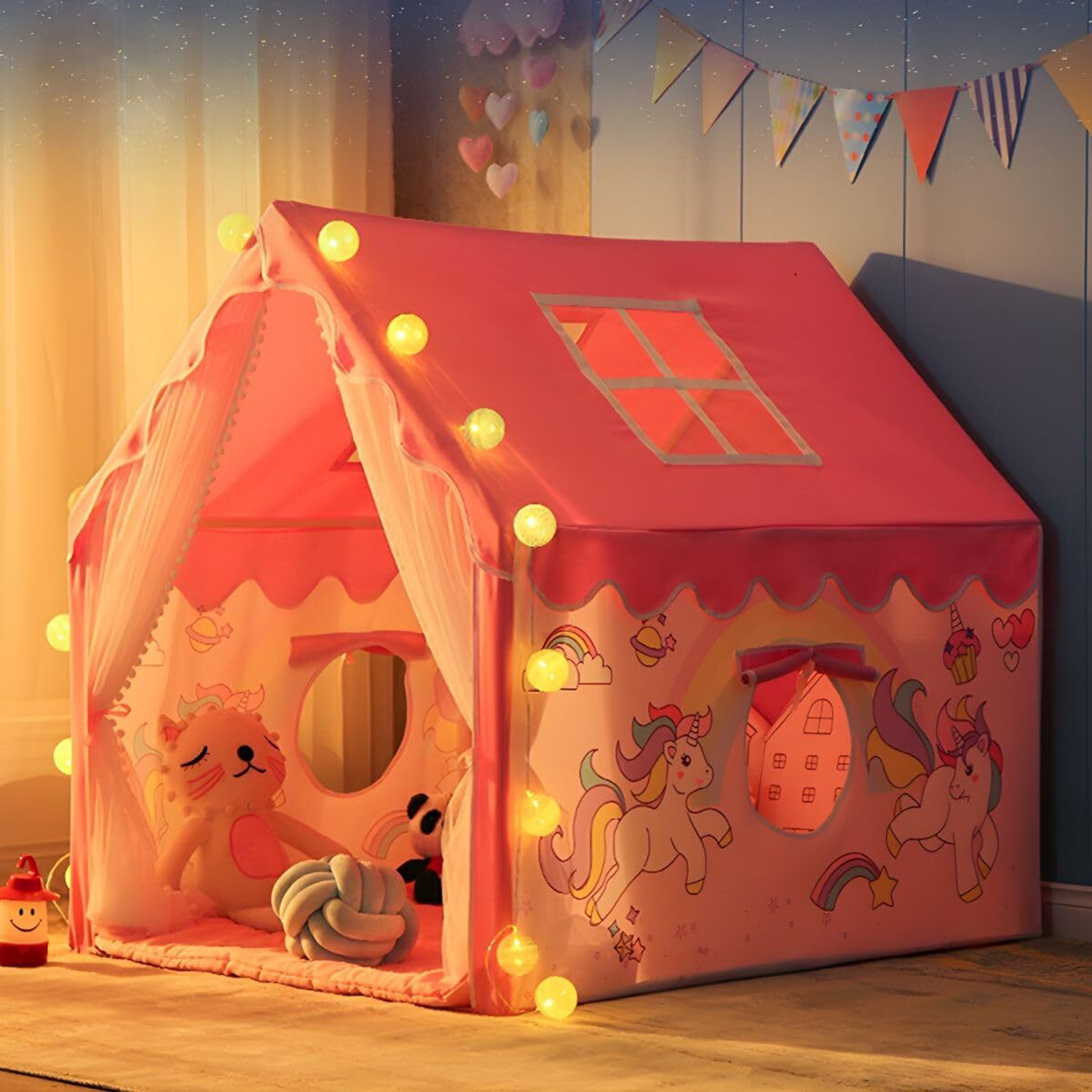 Image of Shyam sales Extremely Light Weight, Kids Play Tent House for 10 Year Old Kids-HORSES 2
