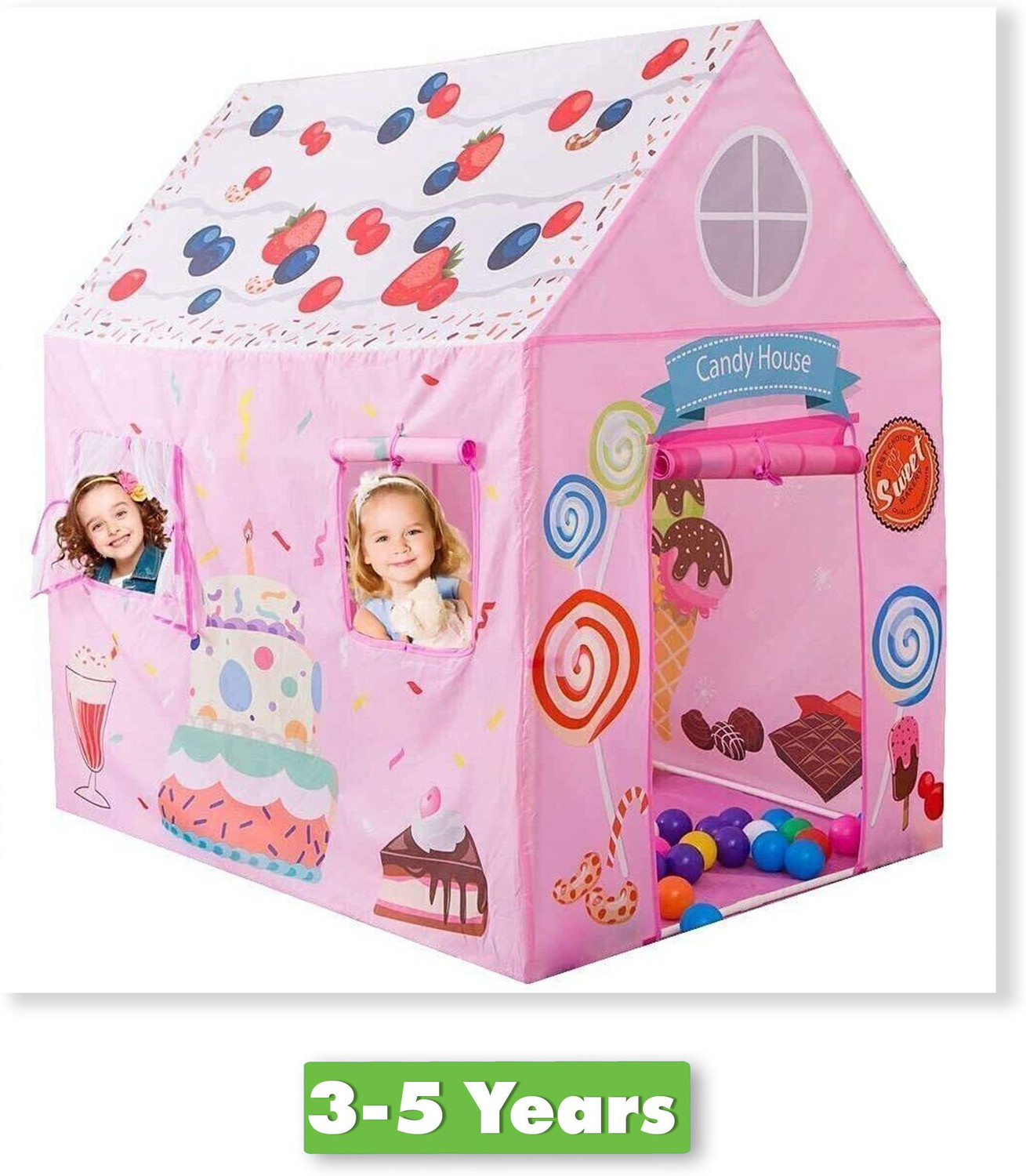 Image of Ruthiv Jumbo Size Happy Birthday Kids Play Tent House for 10 Year Old Girls and Boys