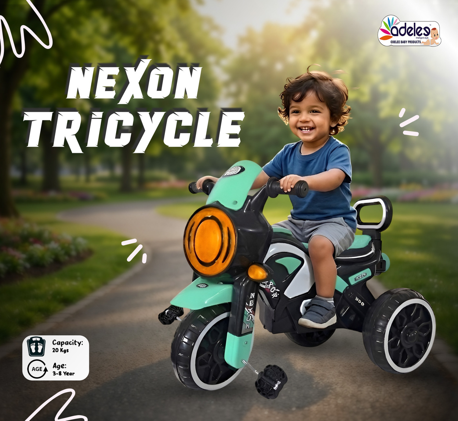 Image of ODELEE Stylish Java Bike Pedal Tricycle for Kids (3-5 years) Java Tricycle Tricycle