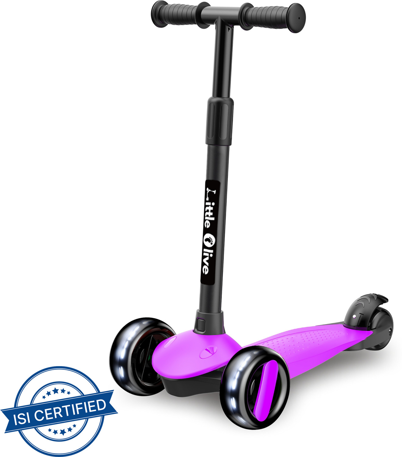 Image of Little Olive Ranger Foldable Scooter for Kids 4 Level Height PU Wheels with Brake
