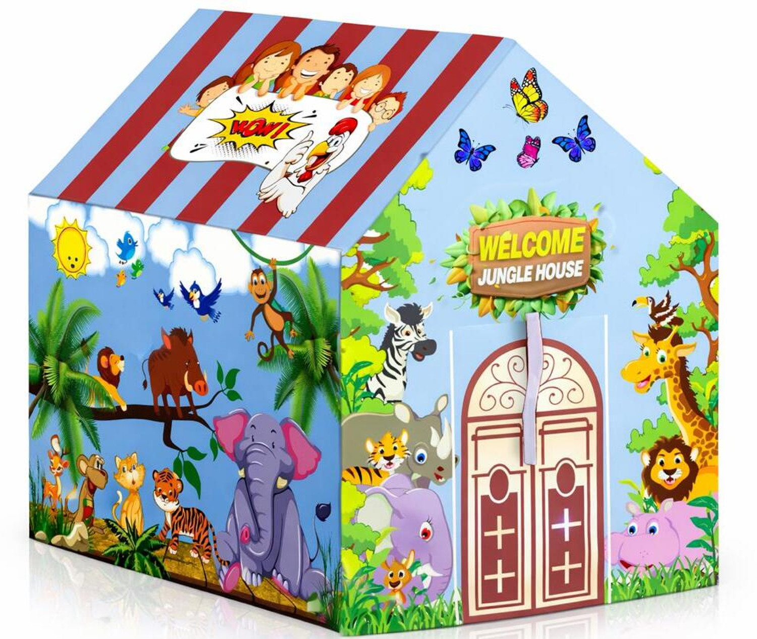 Image of Eligent Enterprise Premium Kids Play Tent House | Jungle Theme | Thick Fabric | Easy Foldable