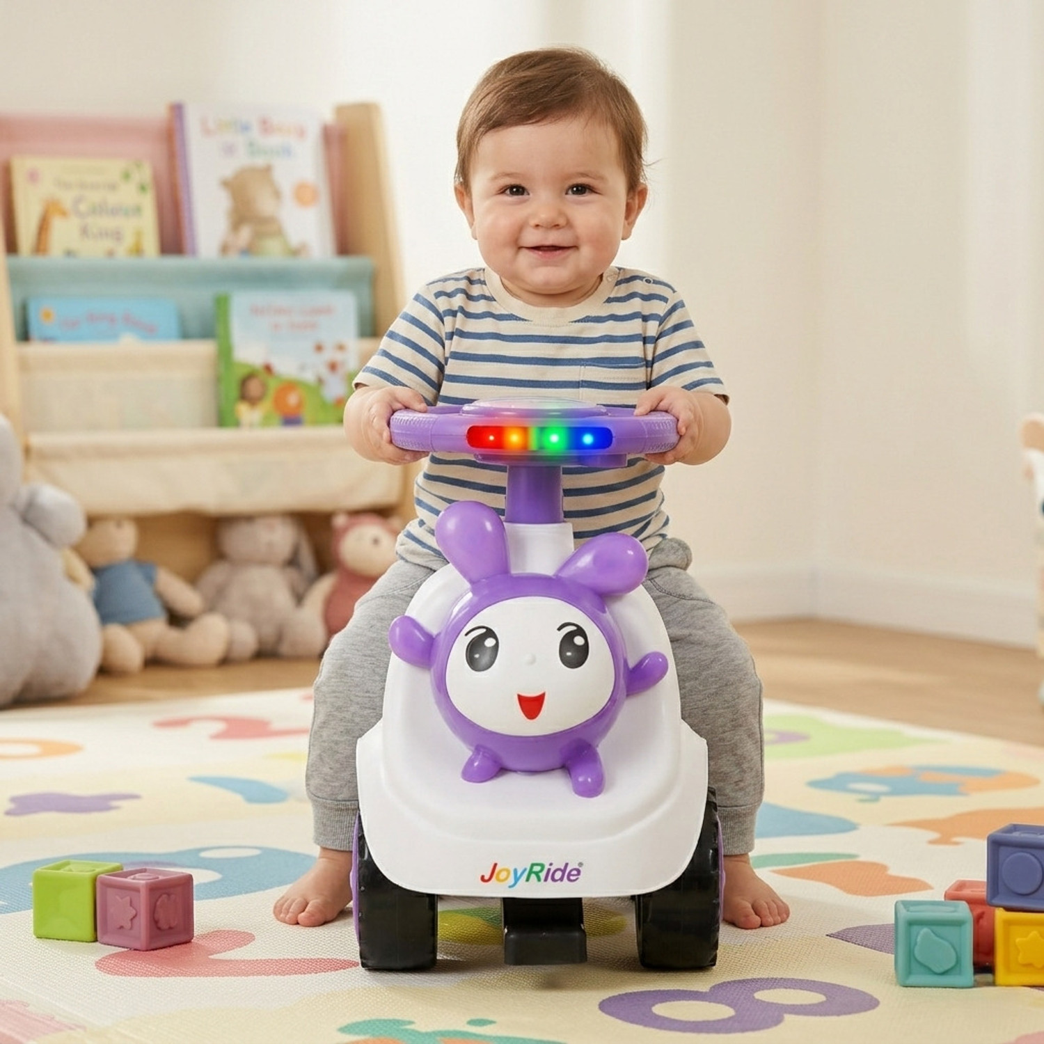 Image of JoyRide Toppy Ride on & Car for Kids with Music & Horn LED Steering