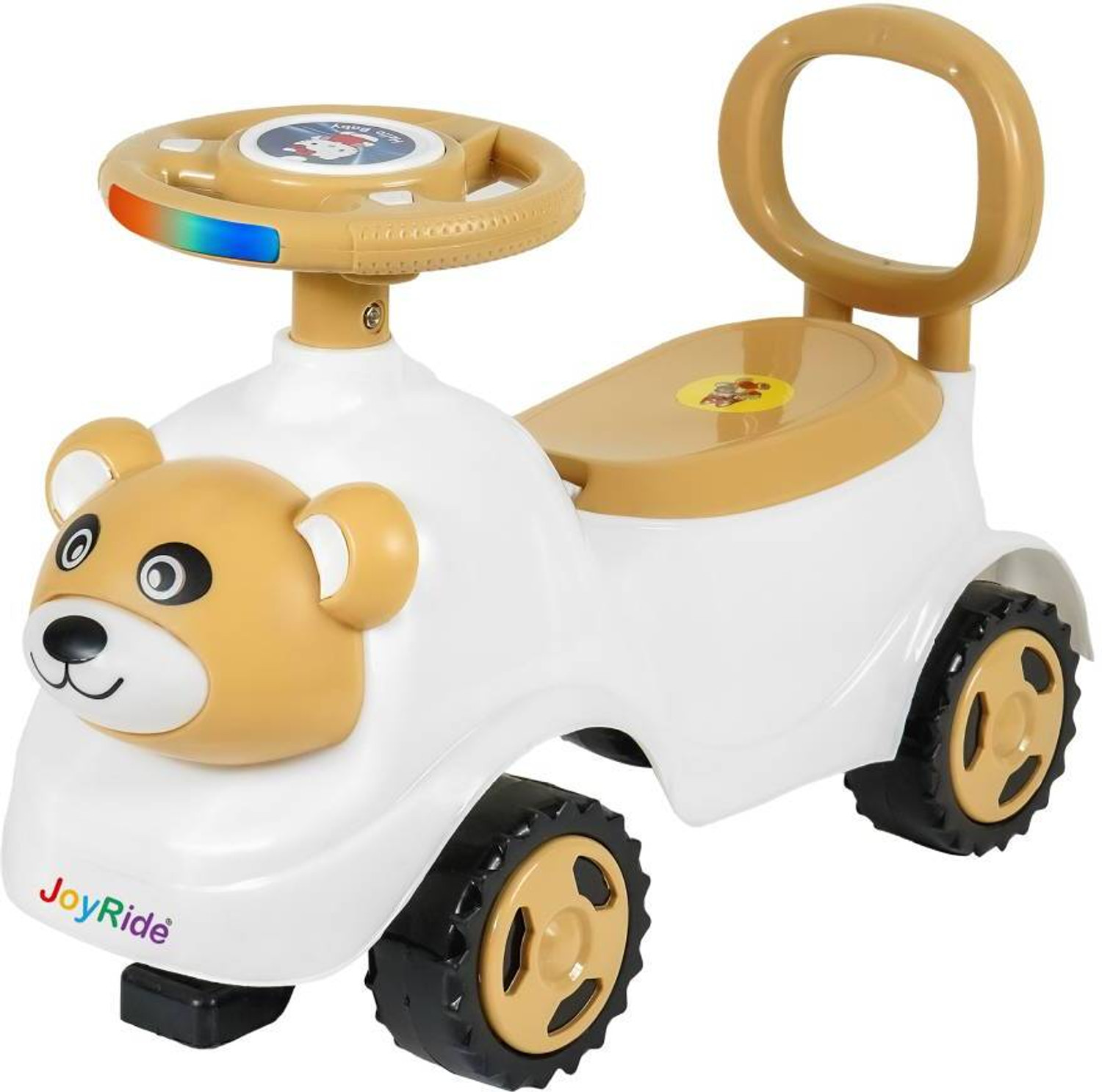 Image of JoyRide Bear Face Ride on for Kids | Music & Horn Push Car for Baby Under Seat Storage