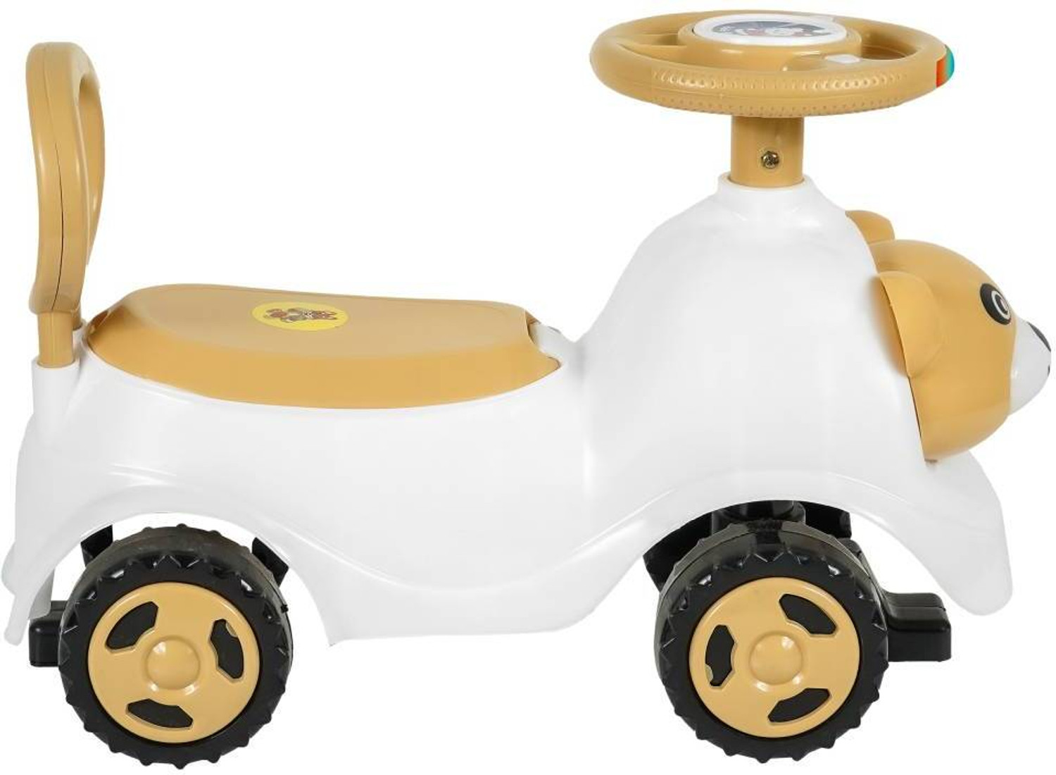 Image of JoyRide Bear Face Ride on for Kids | Music & Horn Push Car for Baby Under Seat Storage