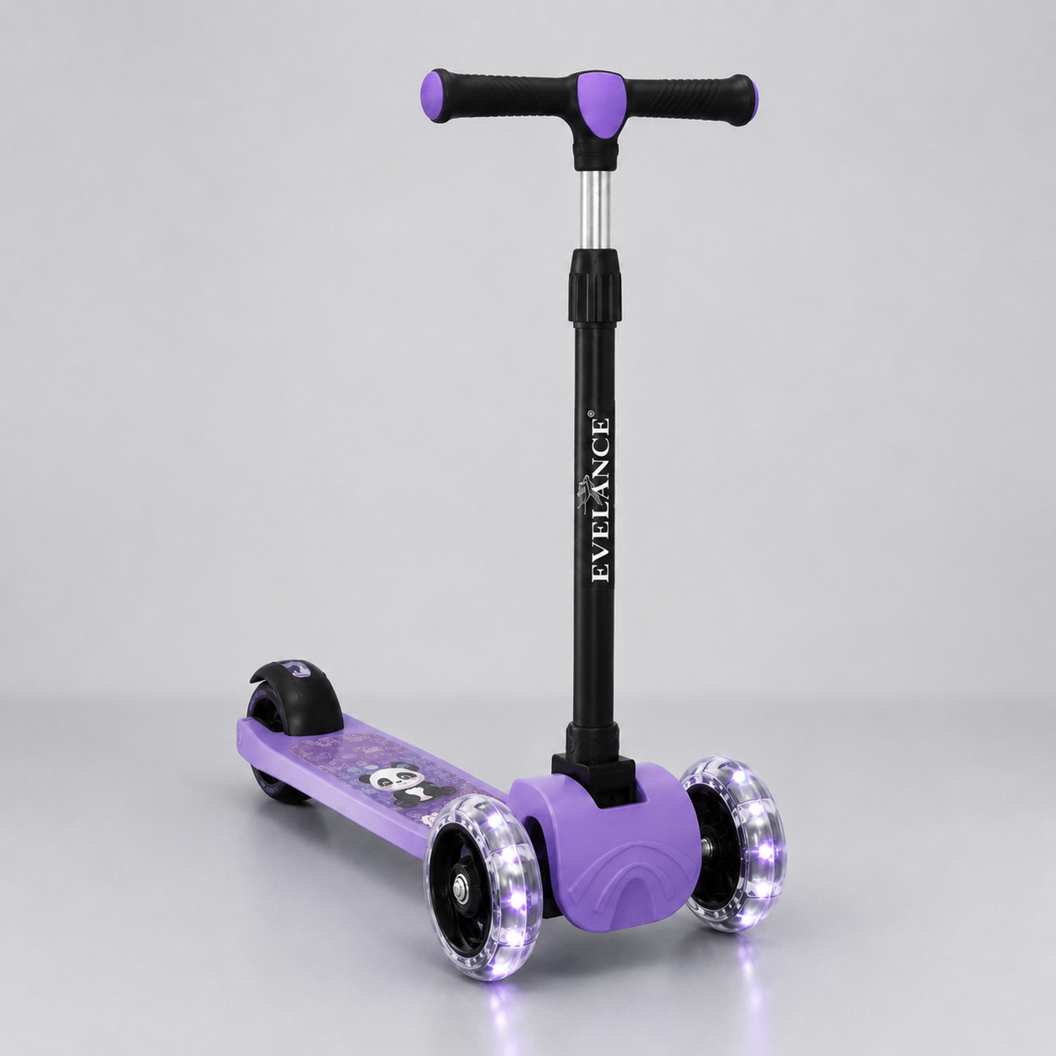Image of EVELANCE Rocket 3-Wheel Kick Scooter 4 Kids Adjustable Height & Foldable With LED Wheels