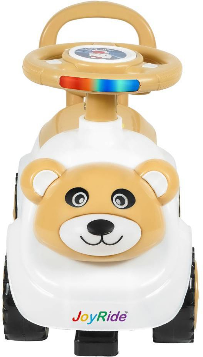 Image of JoyRide Bear Face Ride on for Kids | Music & Horn Push Car for Baby Under Seat Storage