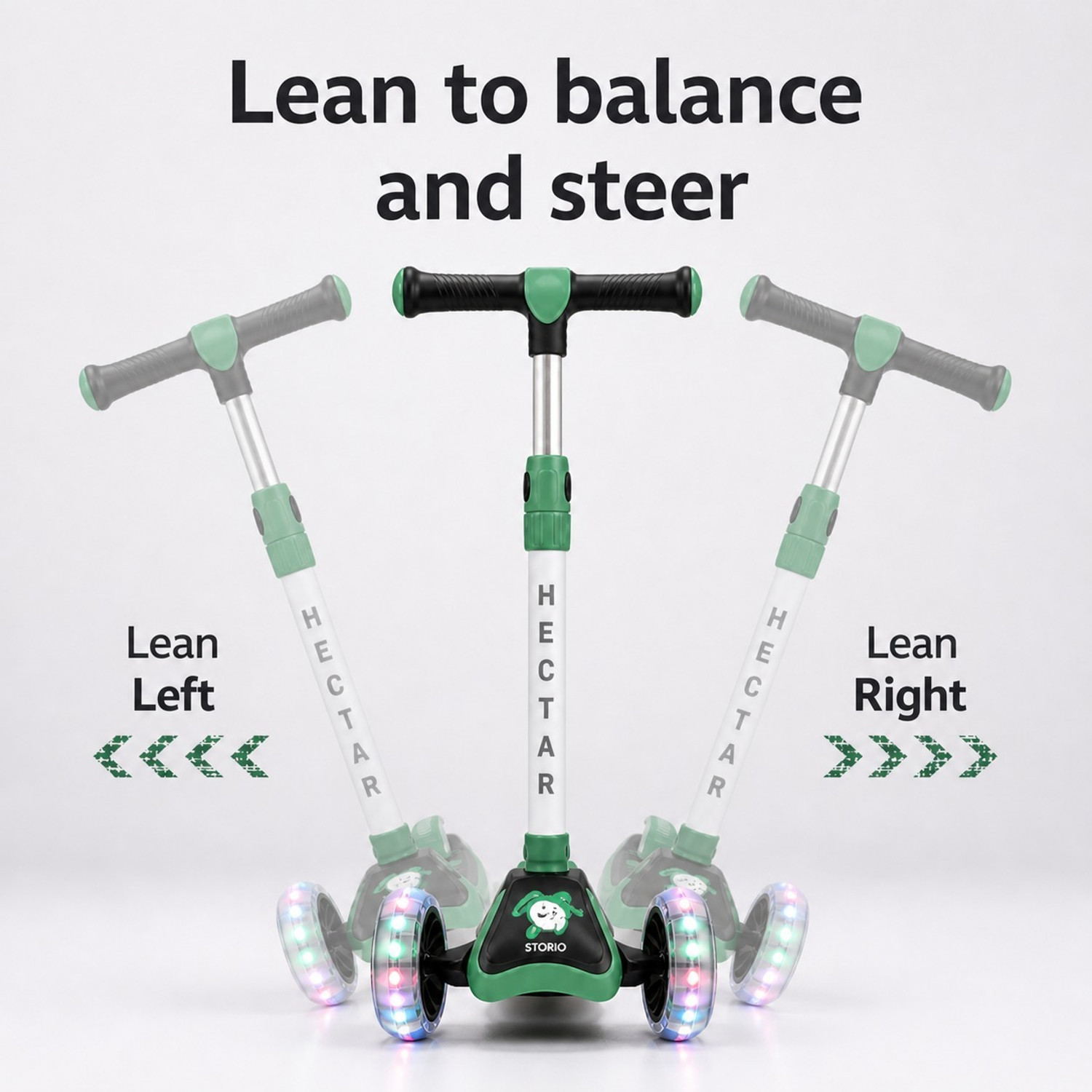 Image of Maanit DASH TOYS Tike Scooter LED LIGHT For Kids 3 To 10 Years PU Wheels With Brake
