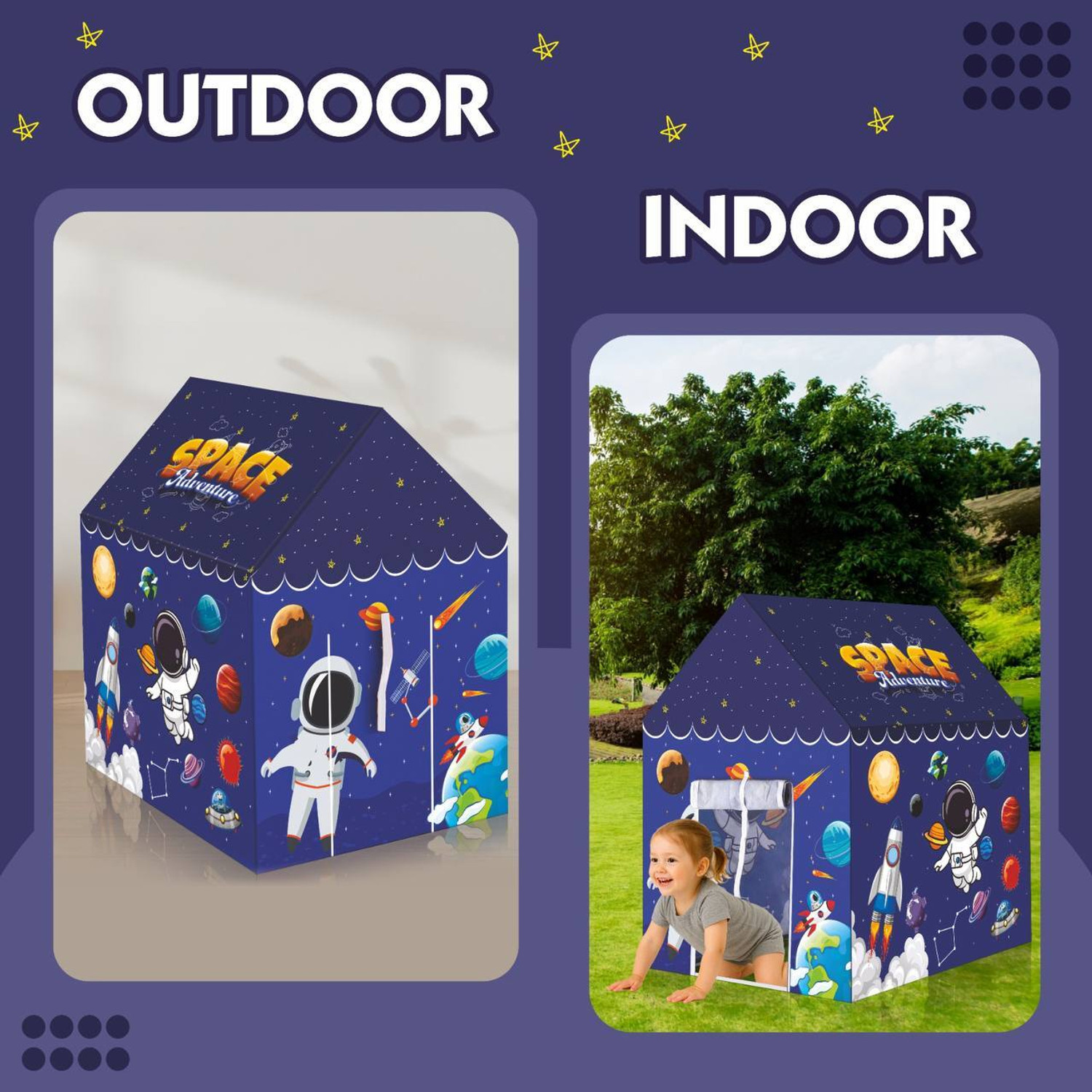 Image of TOOBIL SPACE THEME PLAY TENT HOUSE