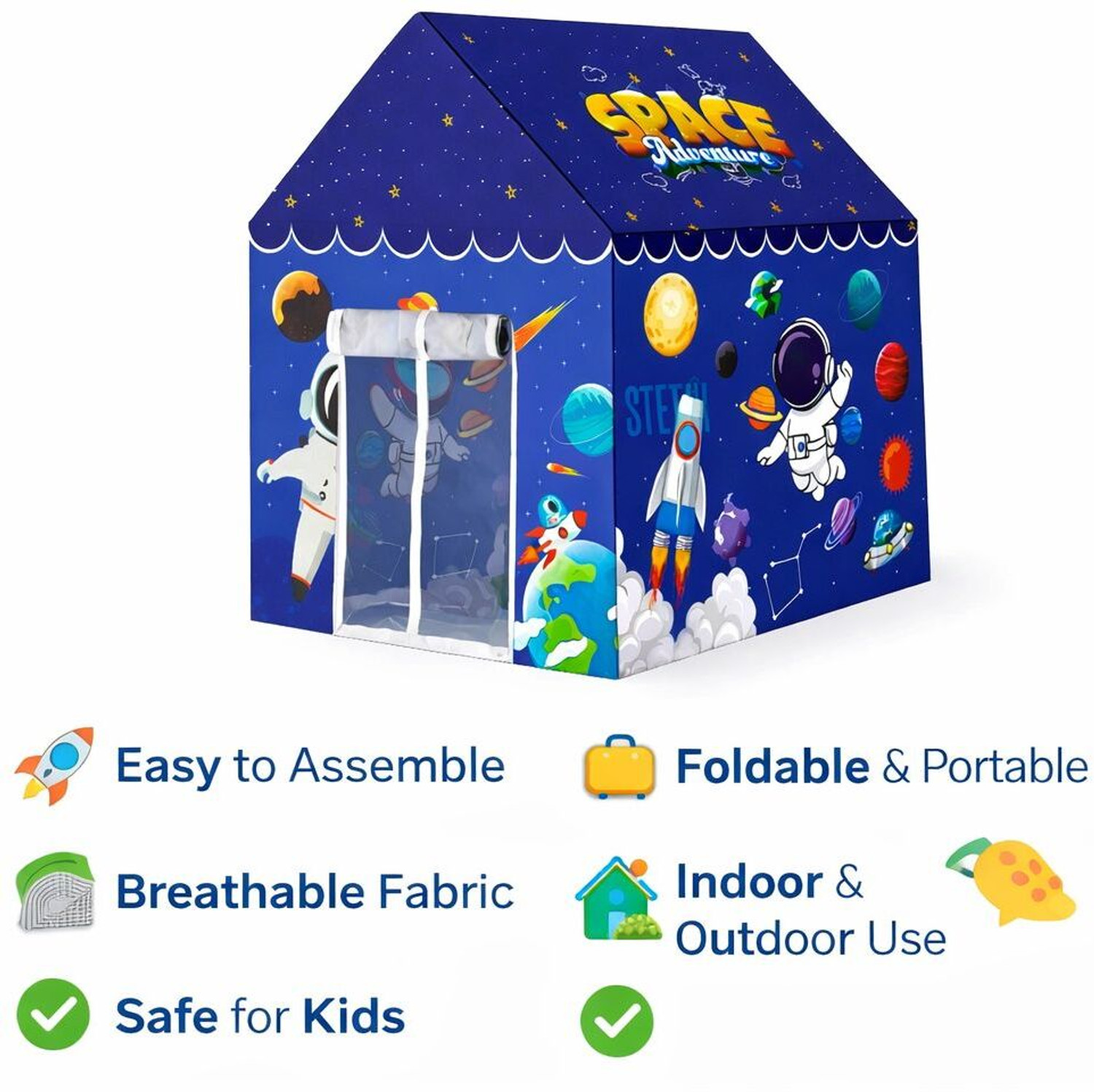 Image of cantus Tent House for Kids Space Tent House for 10 year boys and girls(Big Size)