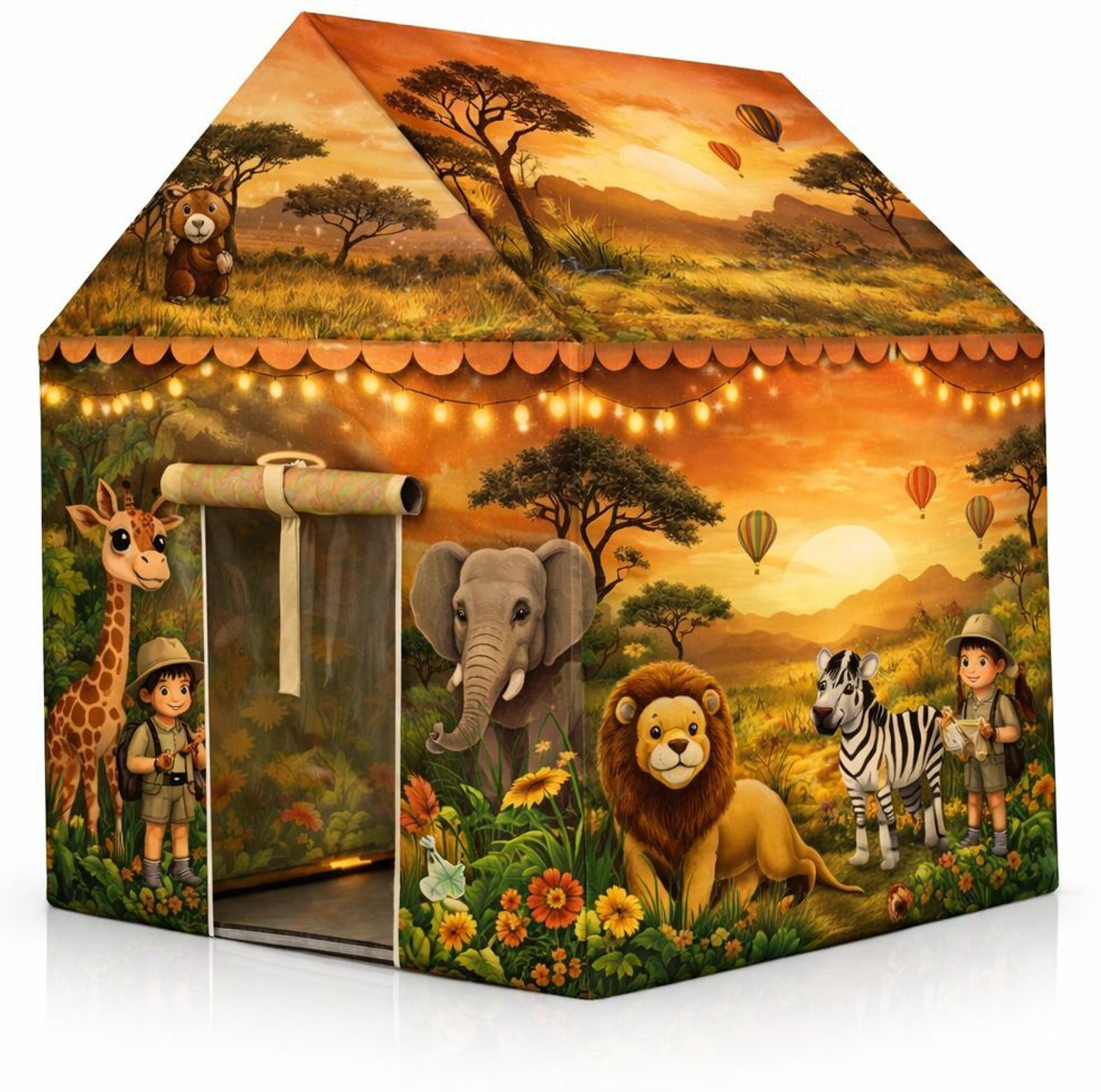 Image of cantus Tent House for 10 Years Kids Toys for Boys and Girls(Safari Theme)(Premium)