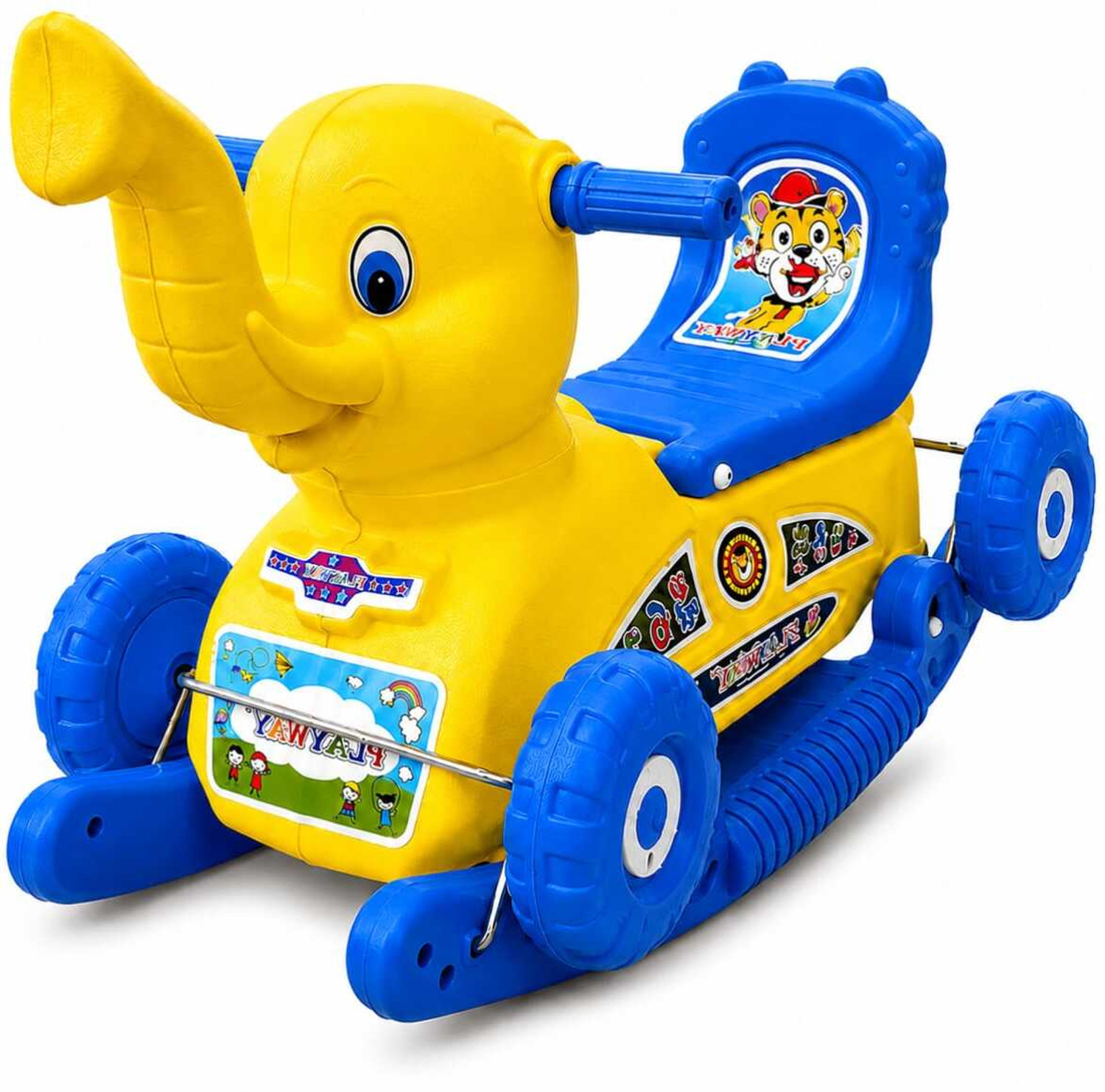 Image of Novexa Toddler Elephant Ride-On Car with Rocking Function - Safe & Sturdy