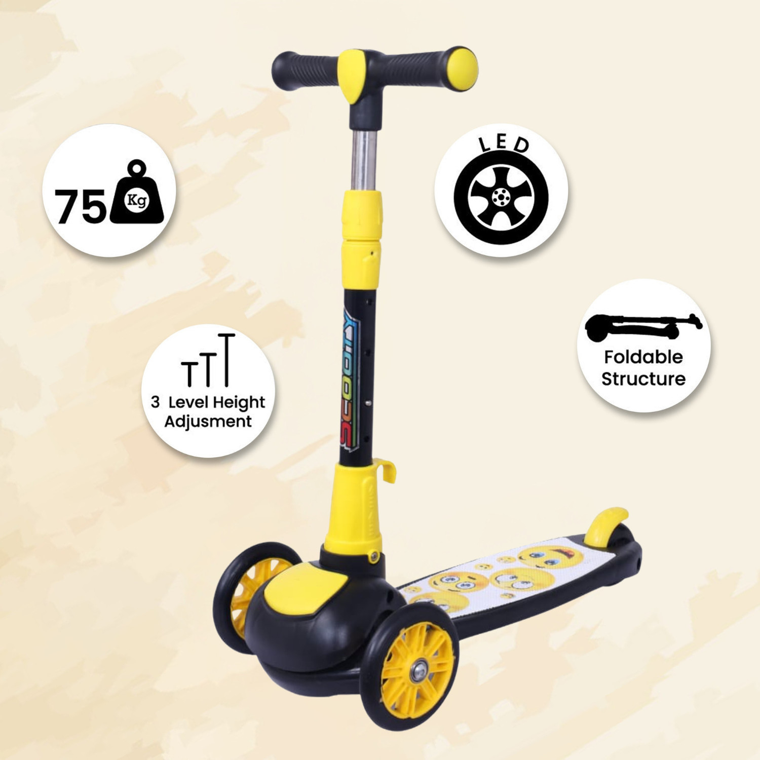Image of SPEEDFOX kids Scooter | Foldable Kick Skating Cycle| Skate Scooter 50Kg Capacity ride on