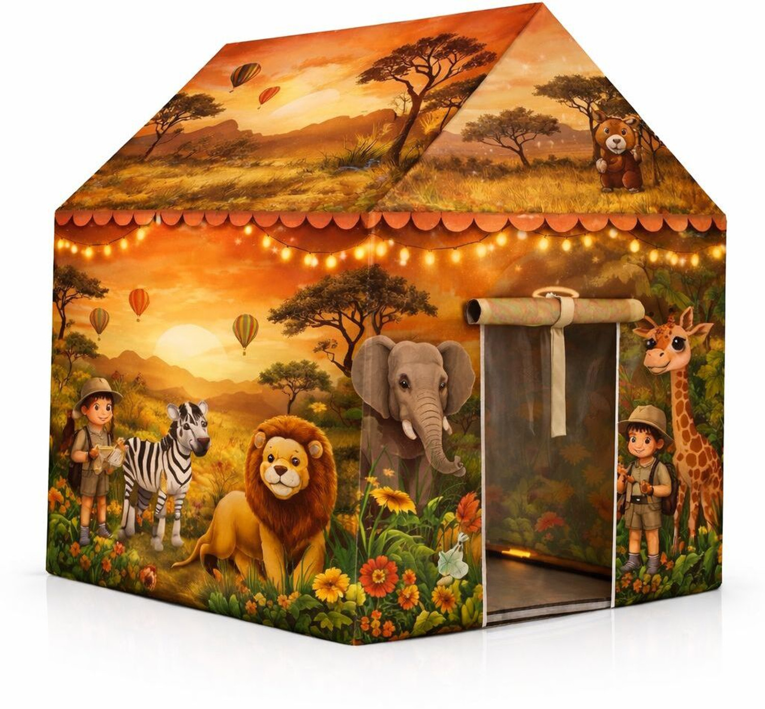 Image of cantus Tent House for 10 Years Kids Toys for Boys and Girls(Safari Theme)(Premium)