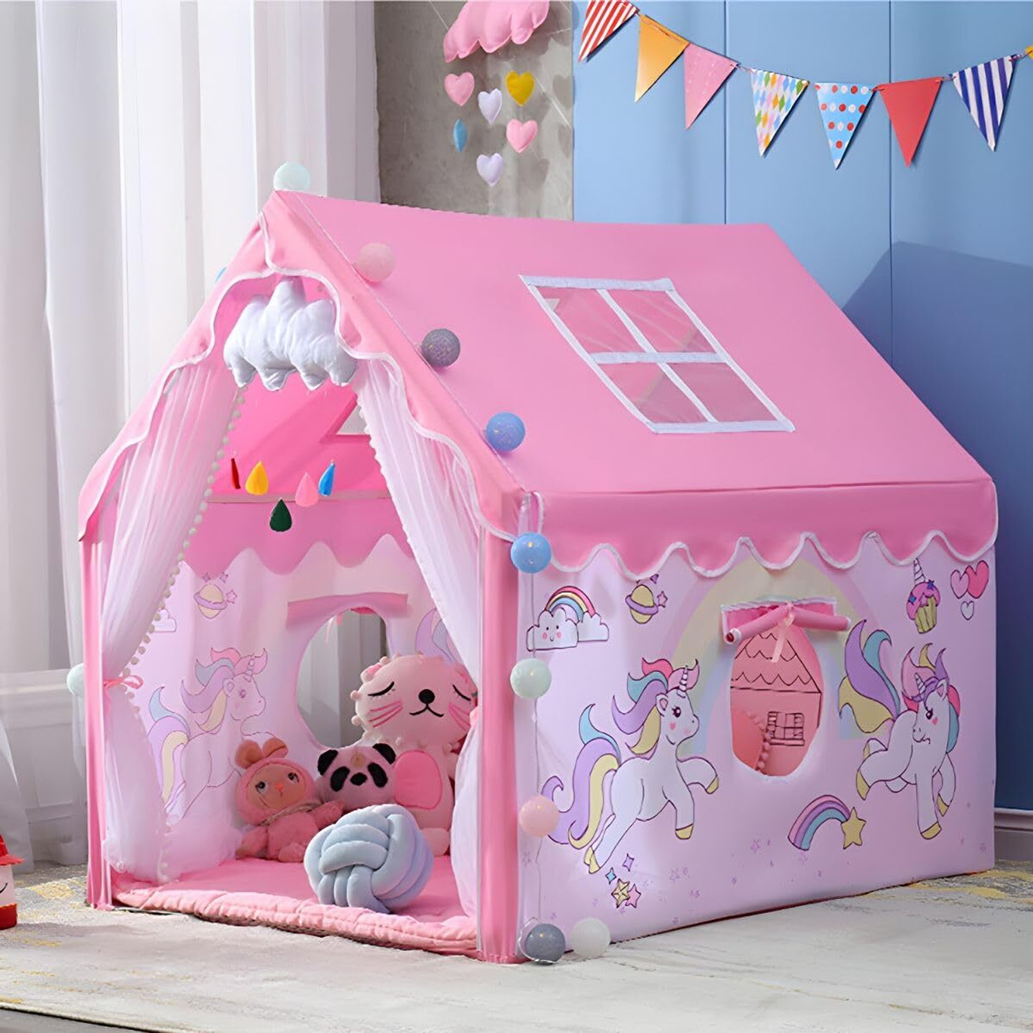 Image of Shyam sales Extremely Light Weight, Kids Play Tent House for 10 Year Old Kids-HORSES 2