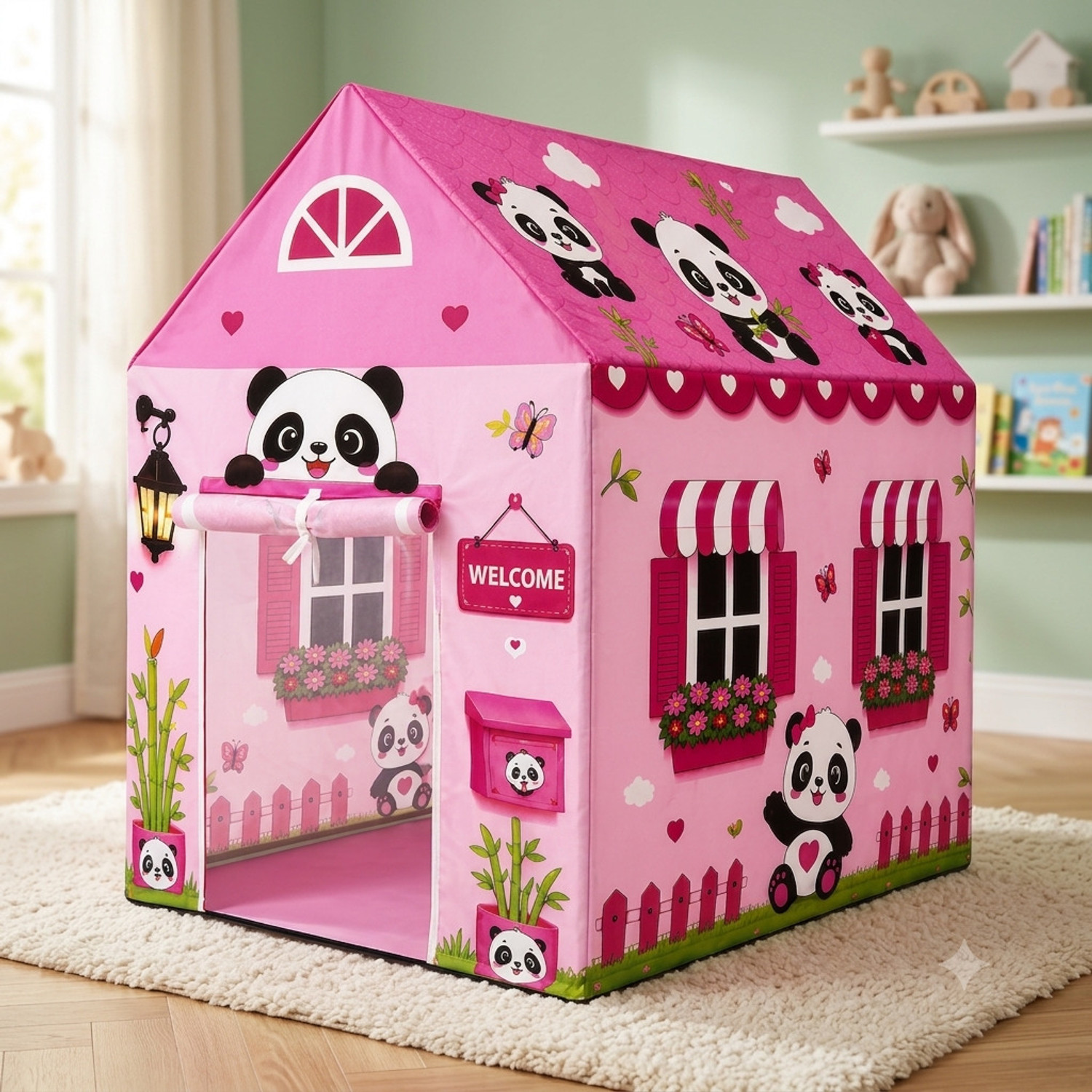 Image of HERYA ENTERPRISE pink panda new jumbo tent house for kids 10yers