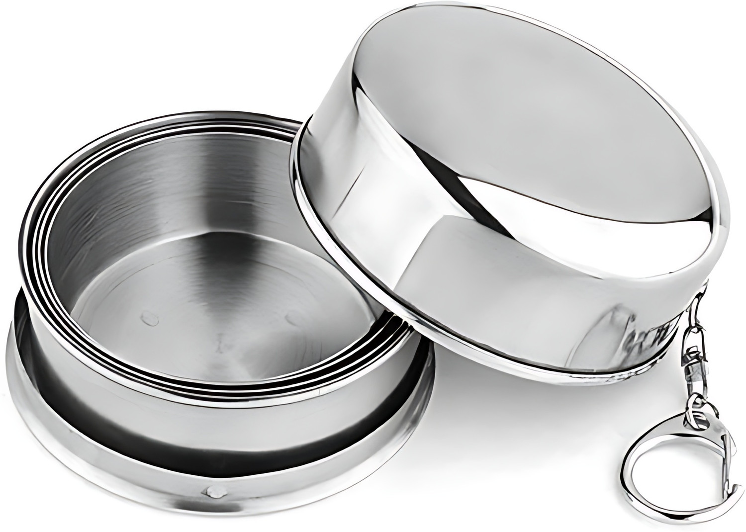 Image of QUARY Small Foldable Glass Compact Portable Folding Stainless Steel Travel Mug(250ml) Oven Outer Door Glass